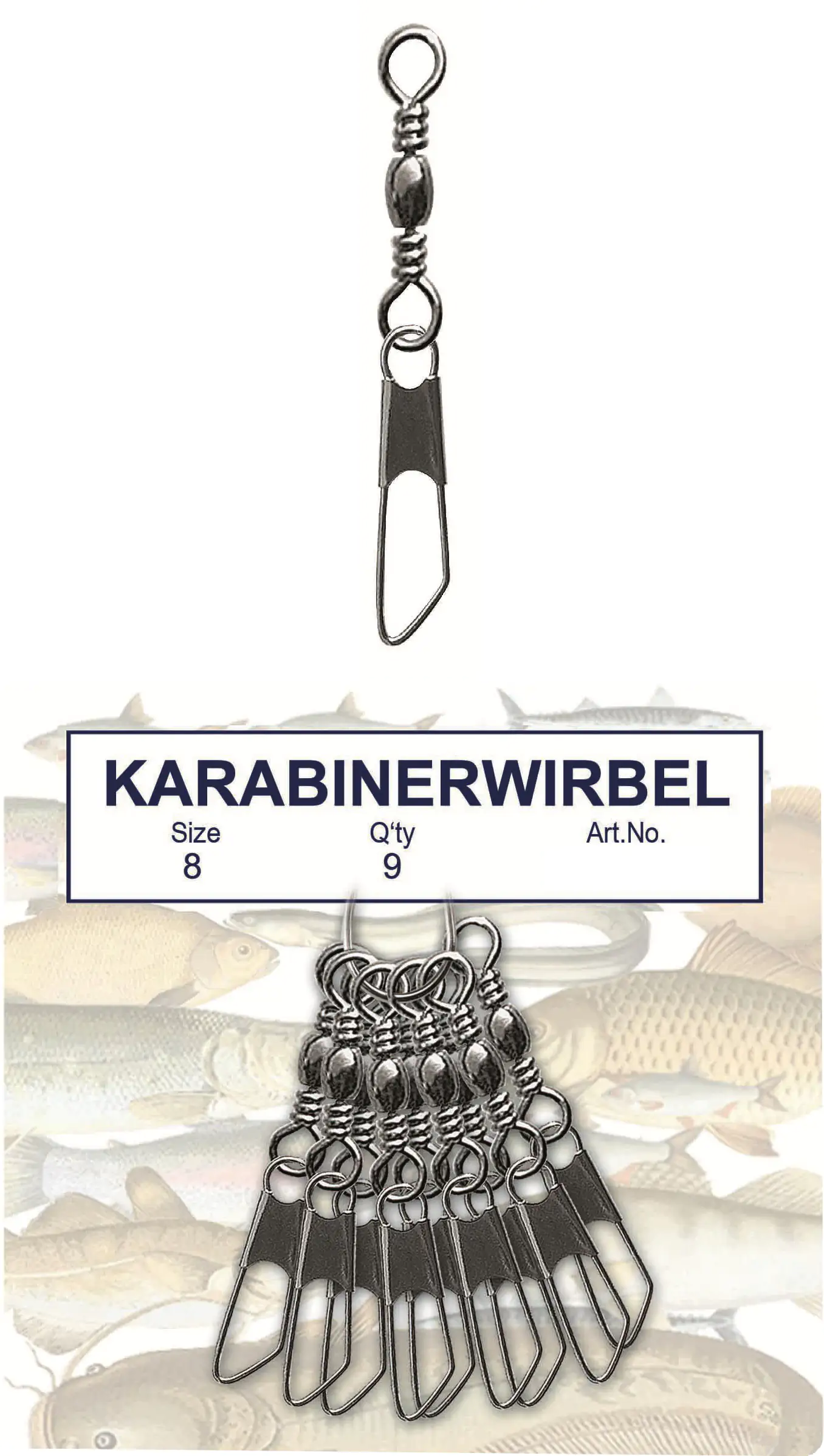 Paladin Karabinerwirbel gunsmoke Gr. 6 9 kg/6 Stück