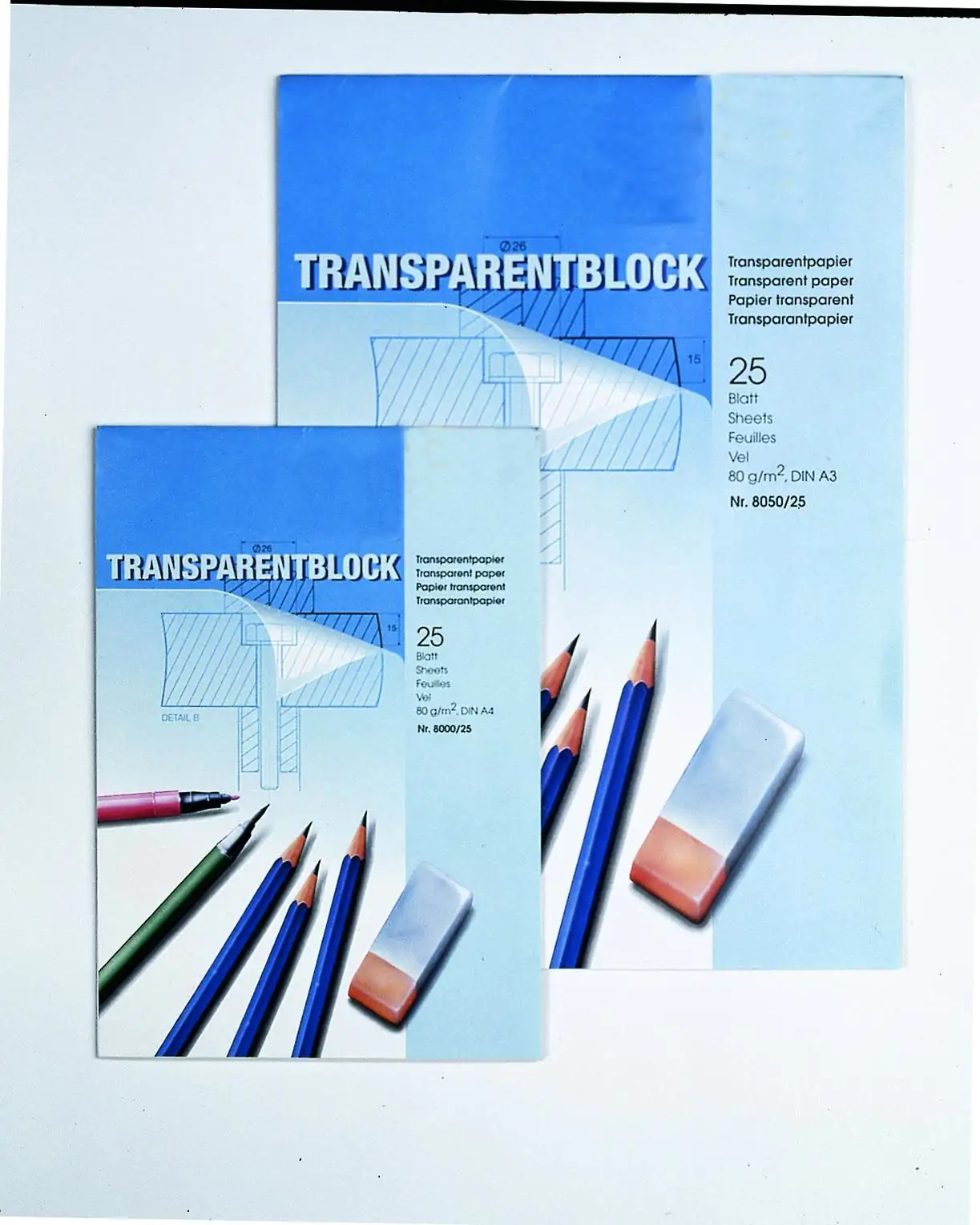 Glorex Transparentpapier-Block 80g A4, 25 Blatt