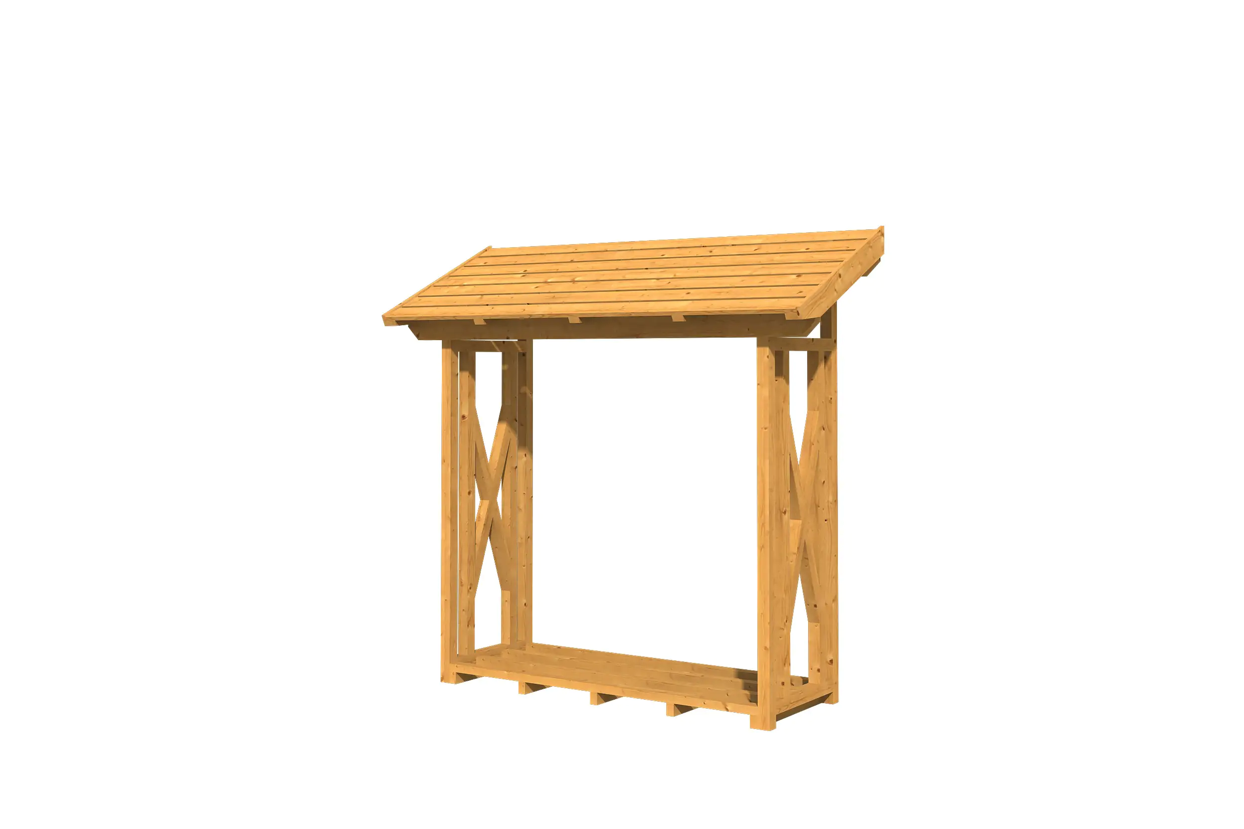 SKAN HOLZ Holzunterstand Paul 1 240 x 88 cm , natur SKAN HOLZ Holzunterstand Paul 1 240 x 88 cm , natur