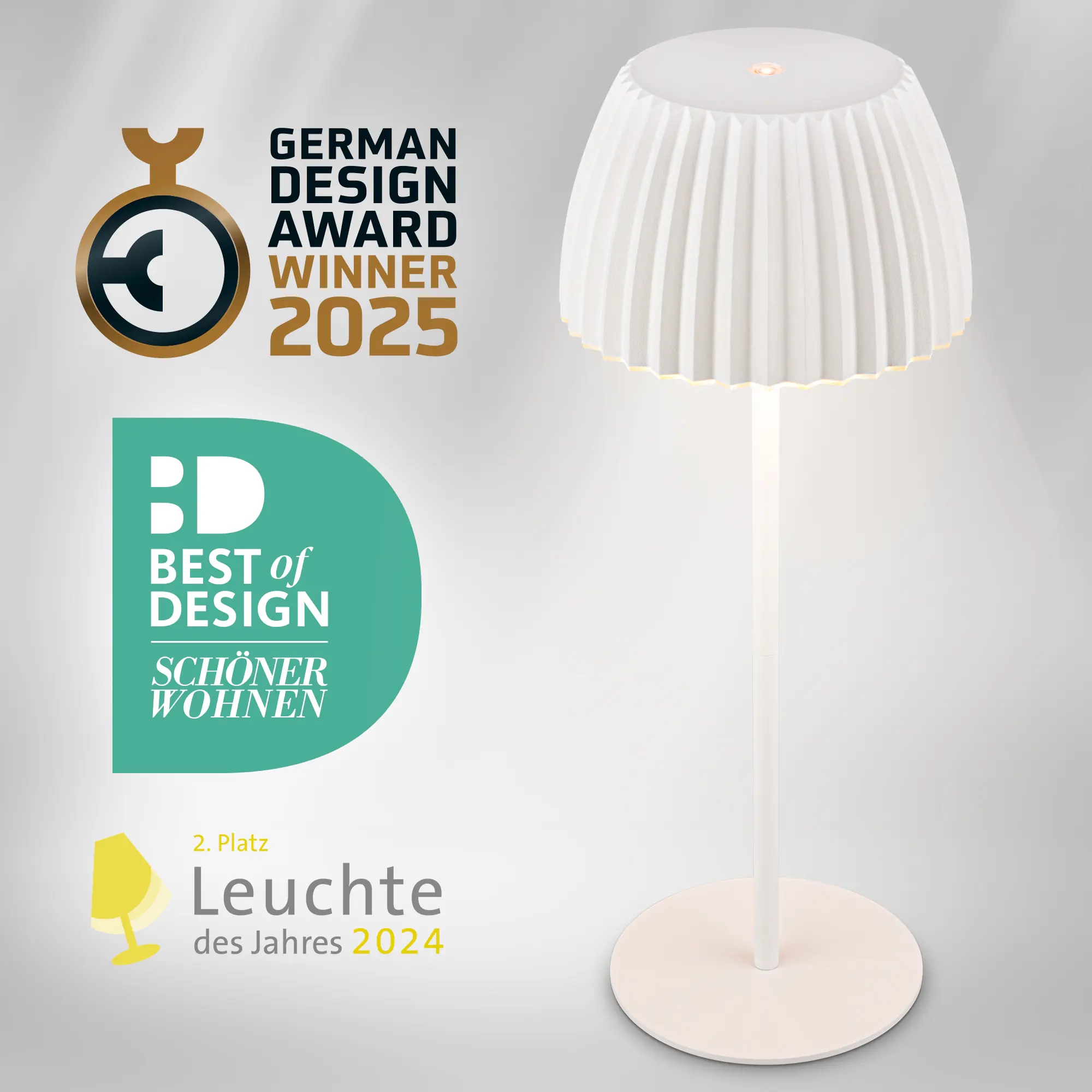 Briloner LED-Tischleuchte Riffle mit Akku weiß dimmbar