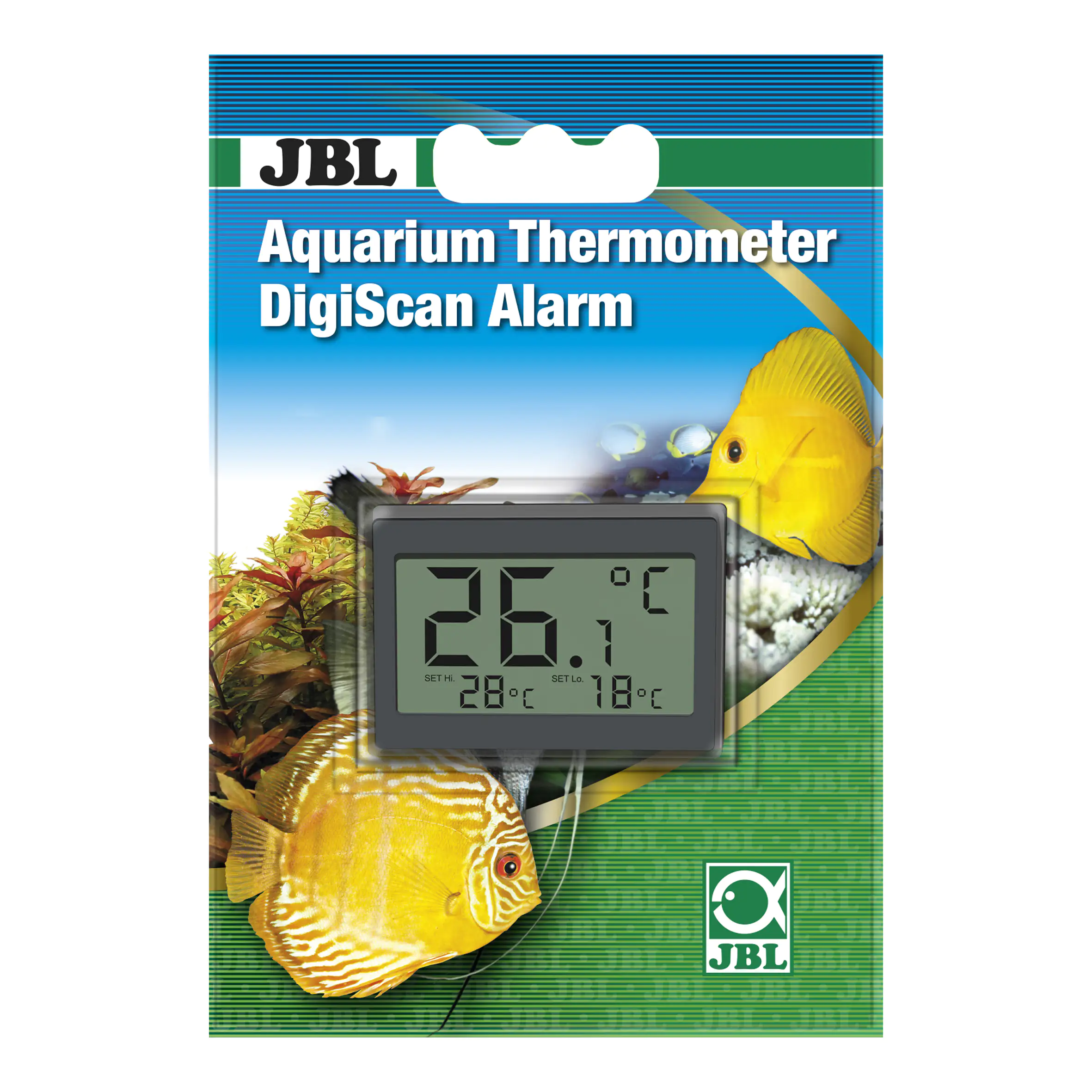 JBL Aquarium Thermometer DigiScan Alarm grau