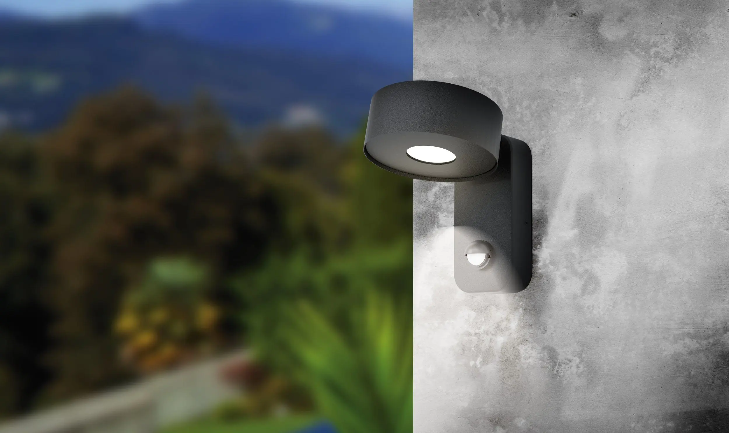 Eglo Außen-Wandleuchte Palosco schwarz 17 x 11,5 cm mit Bewegungsmelder