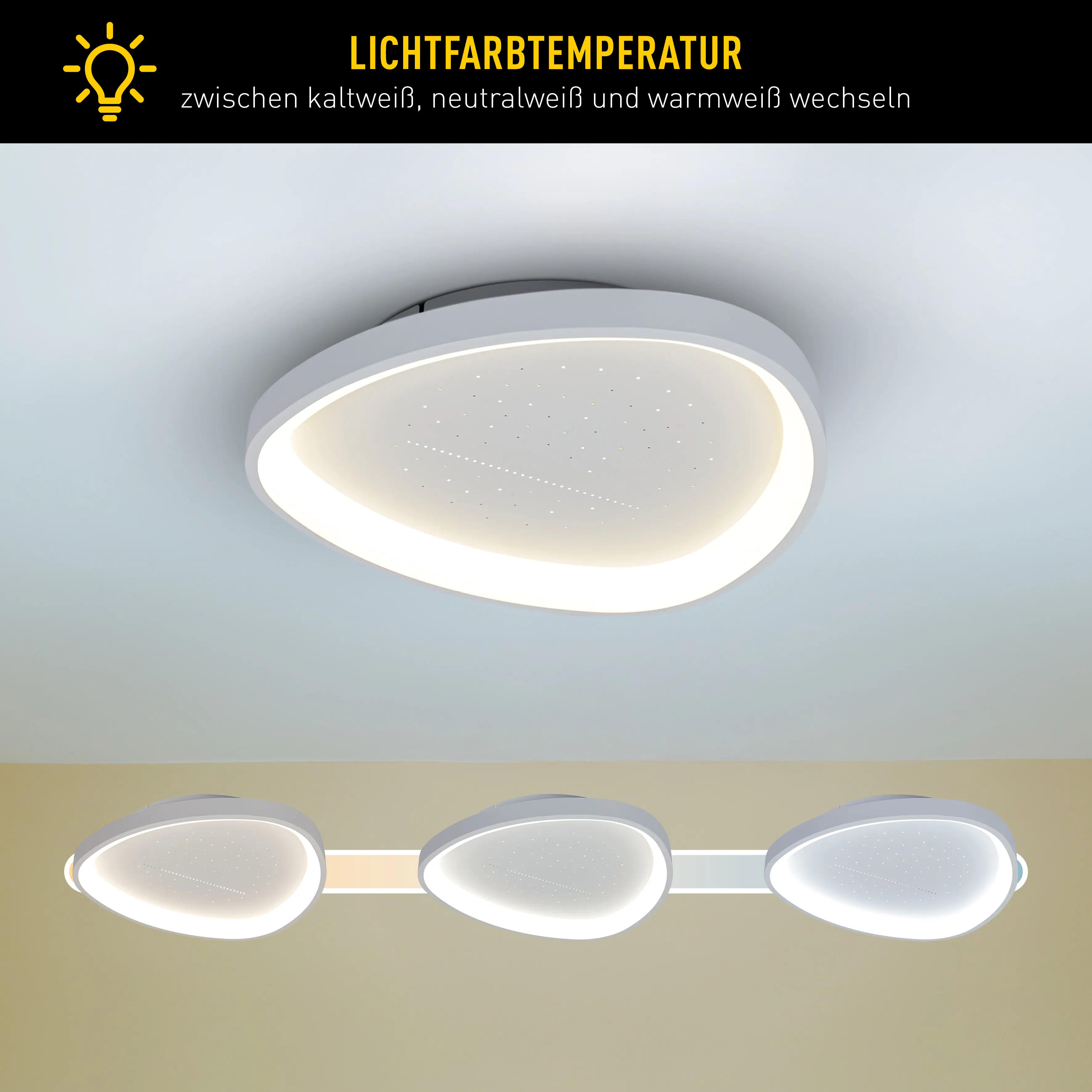 Light & More LED Deckenleuchte Oval 18W weiß