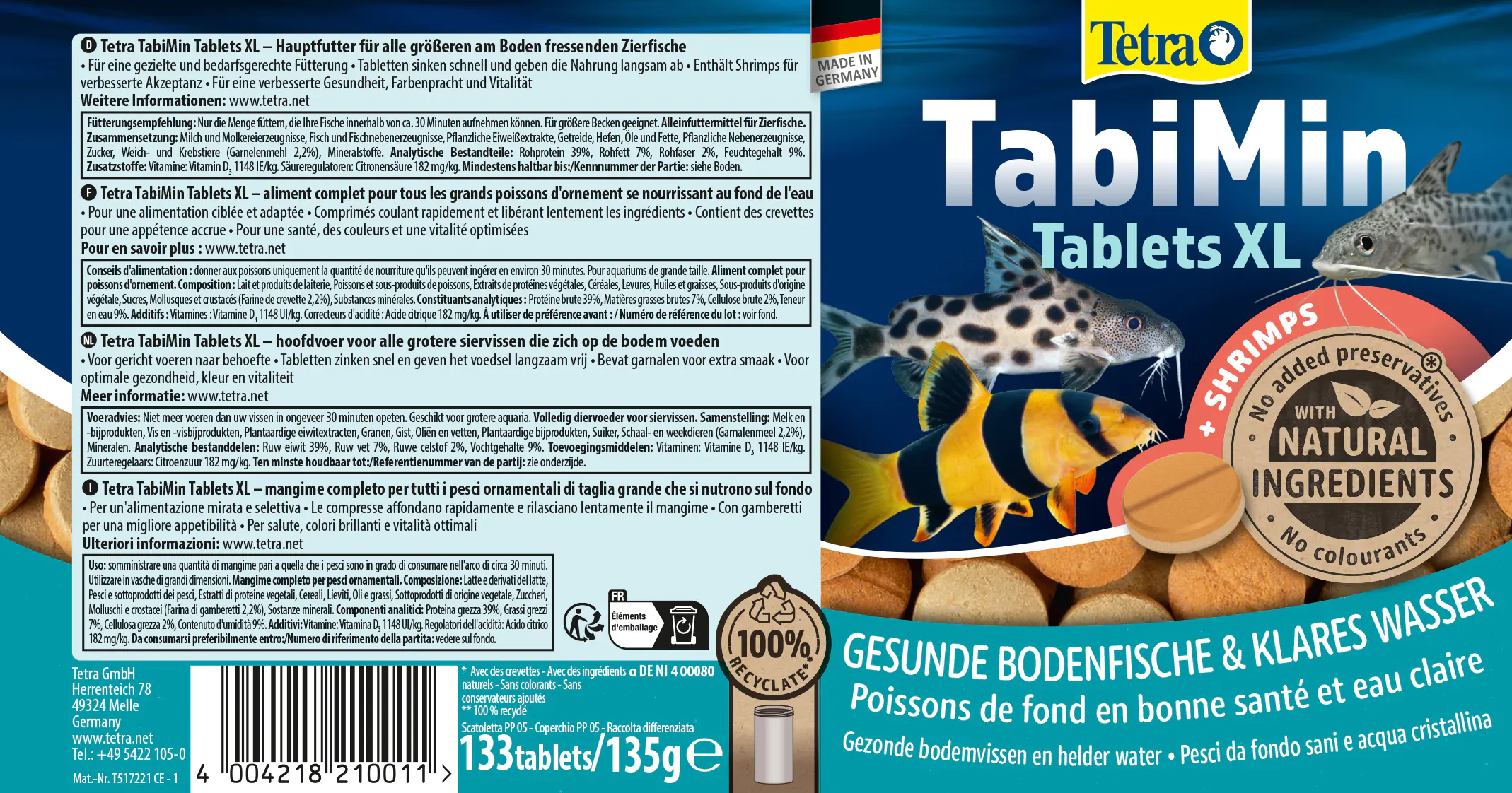 Tetra Tablets TabiMin XL 133 133 Tabletten