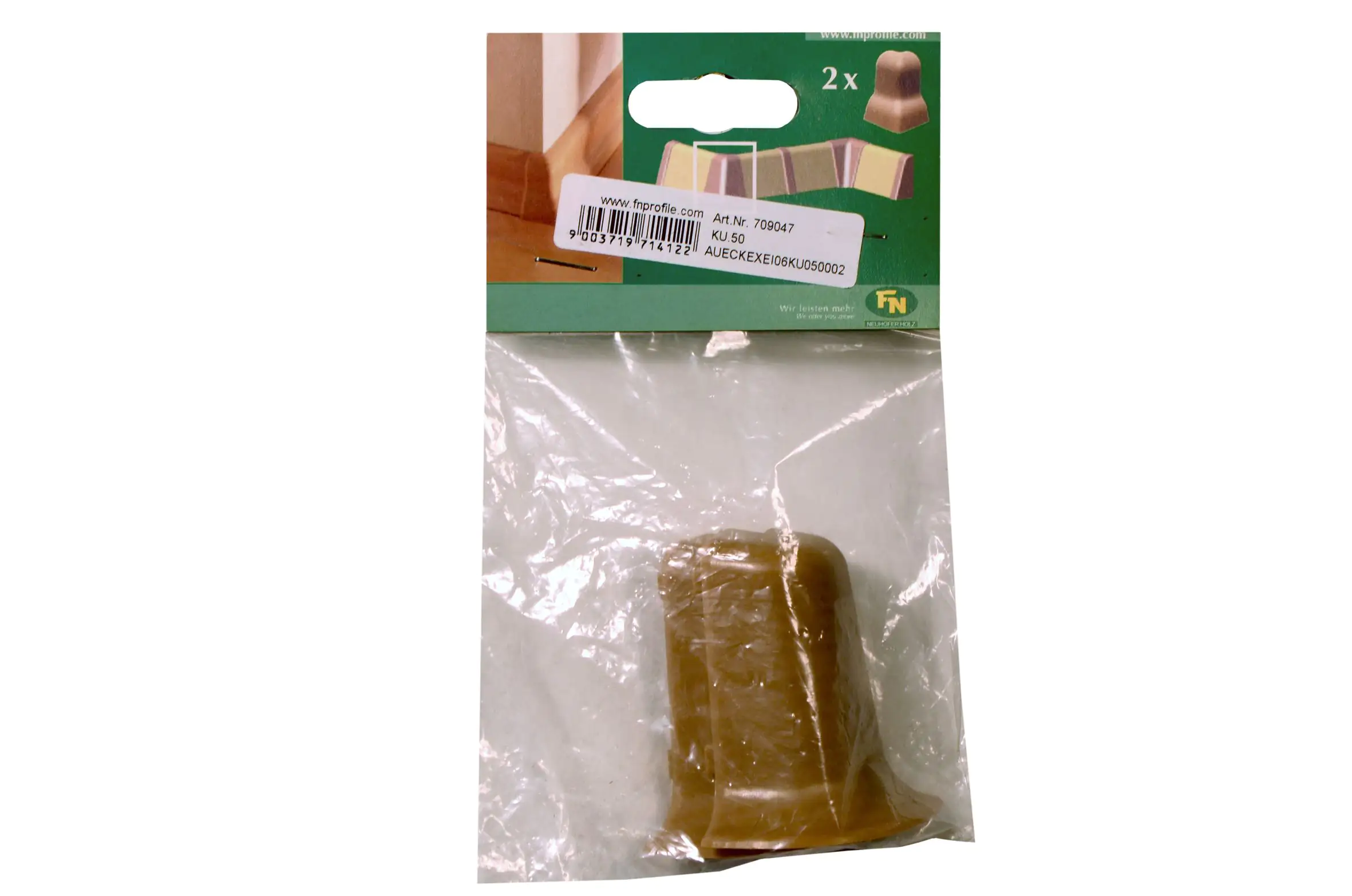 Außeneck für Kunststoffleiste KU.050 Eiche