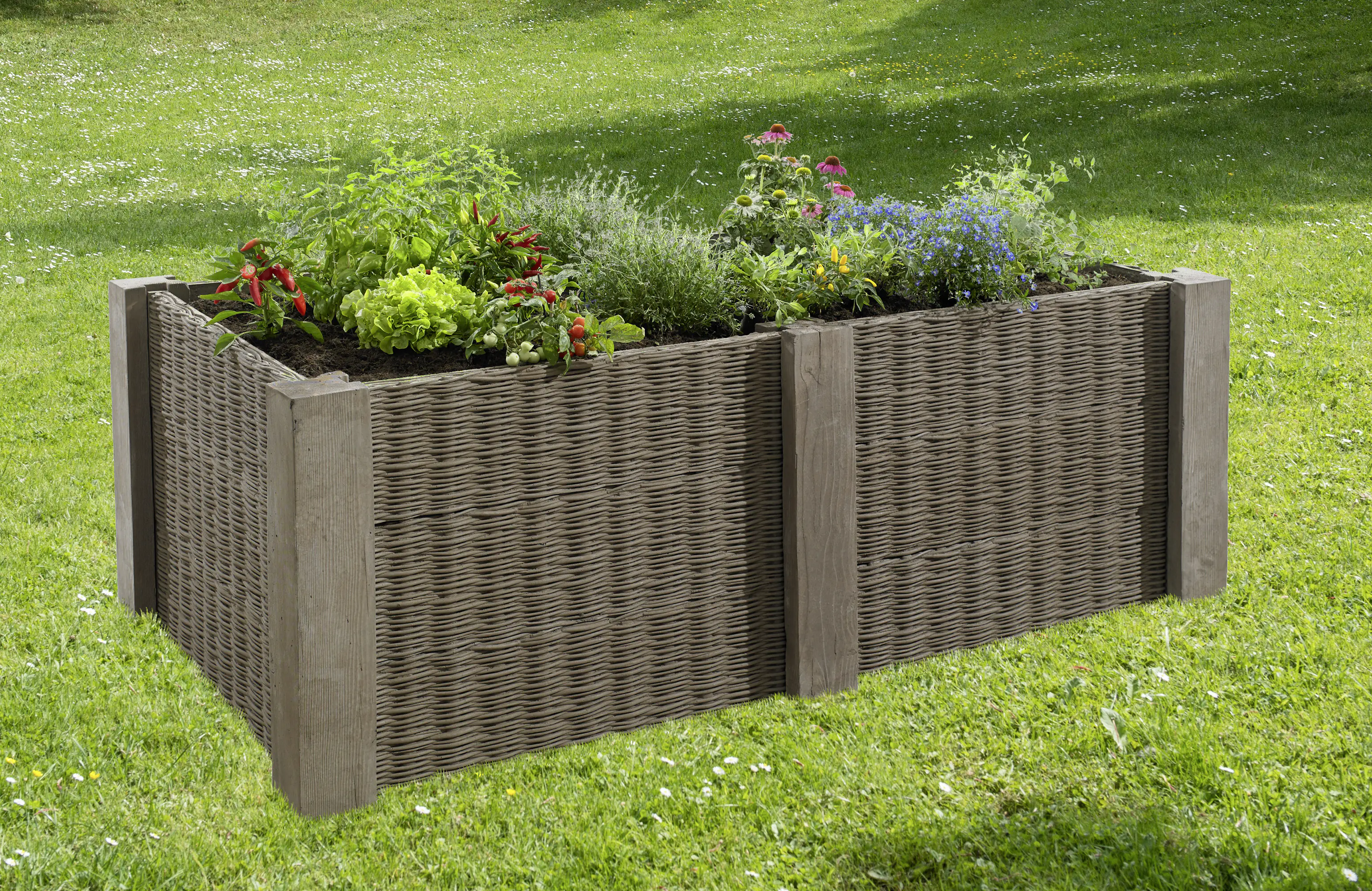 Kann ZierElement Weidengeflecht 90 x 25 x 4 cm braun