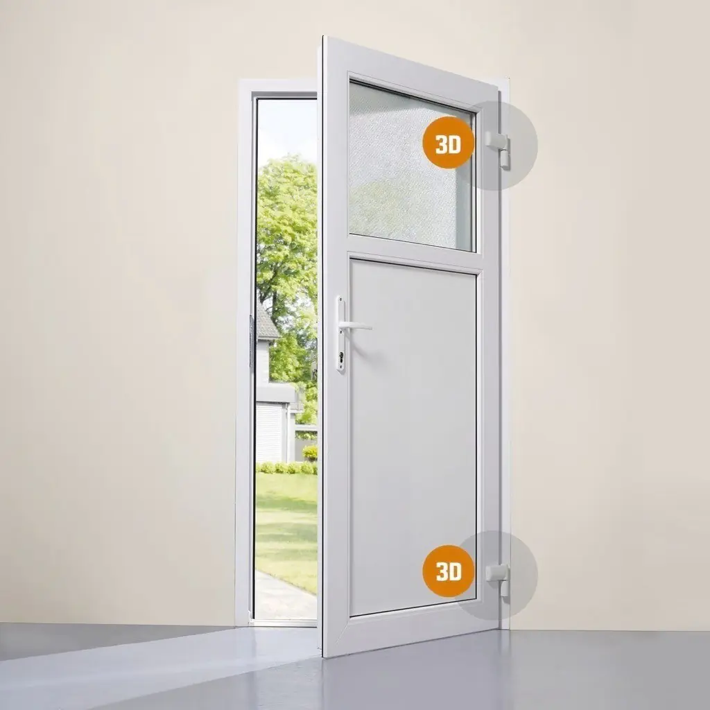 Panto Nebeneingangstür Kunststoff 201 ESG 98 x 198 cm DIN rechts weiß