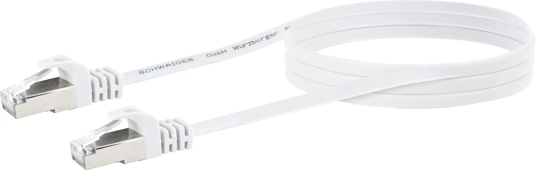 Schwaiger CAT 6 Netzwerkflachkabel (U/FTP) 3 Meter, weiß