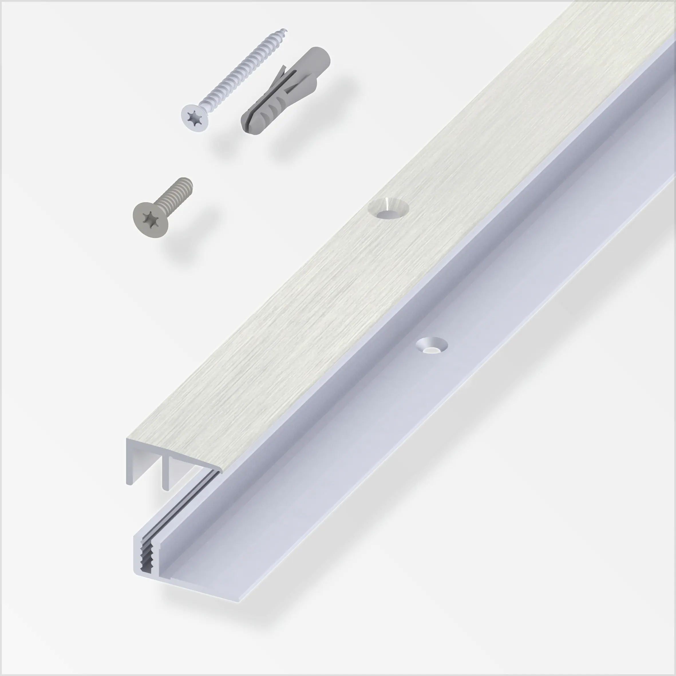 alfer Abschluss- + Träger- 1 m, 21 x 10.5 x 7 - 15 mm Alu eloxiert