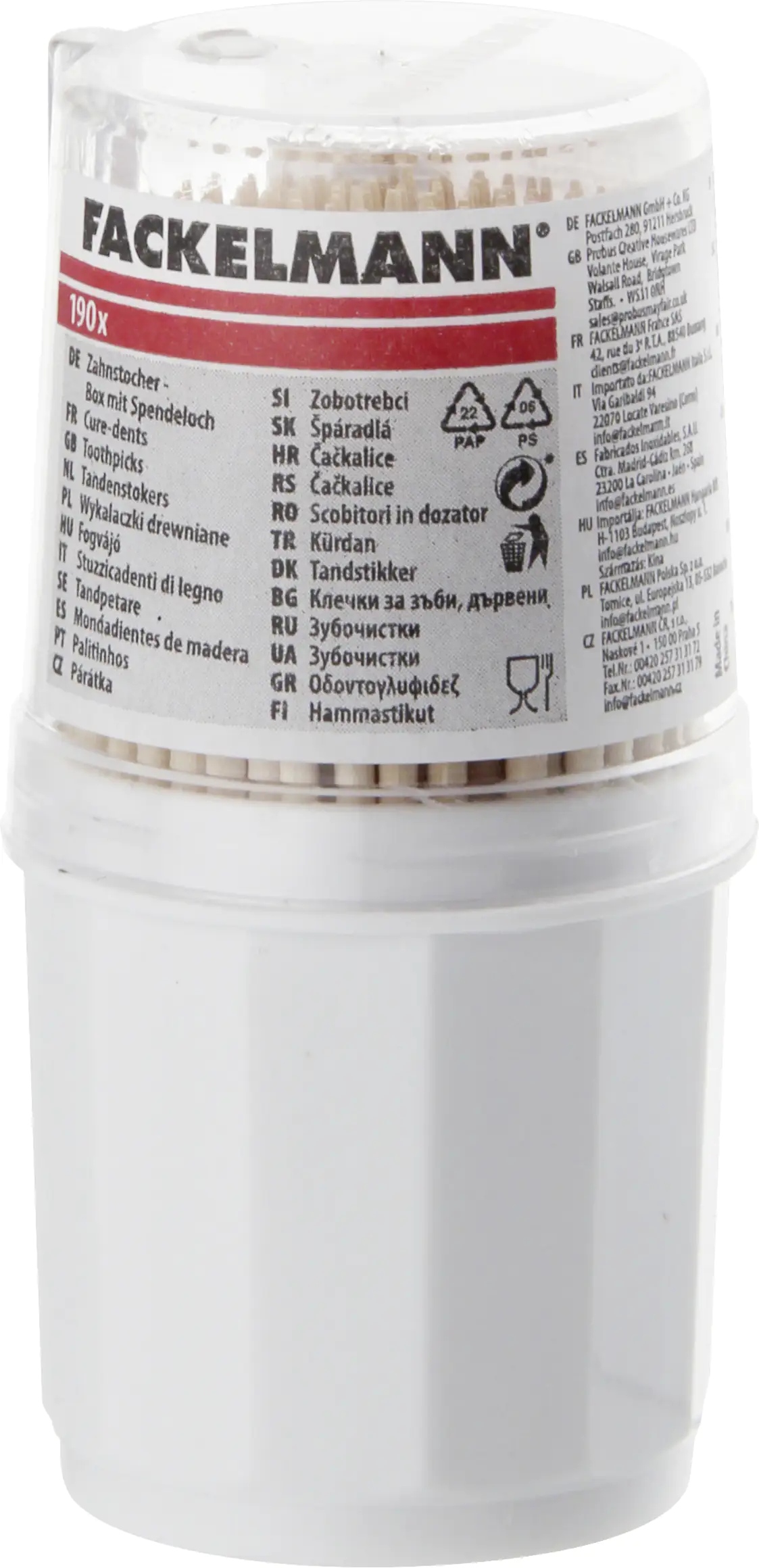 Fackelmann Zahnstocher 7 cm, 190 Stück