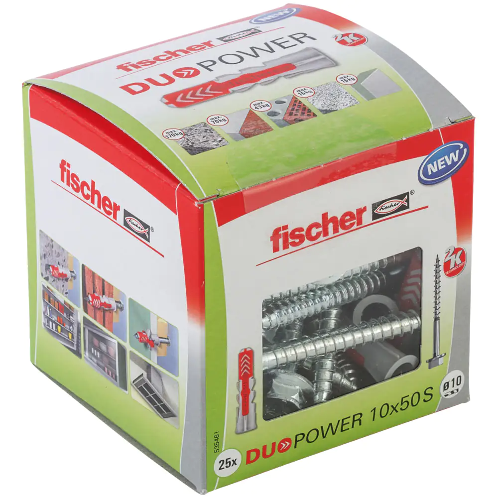 Fischer Dübel-Set Duopower 10.0 x 50 mm - 25 Stück