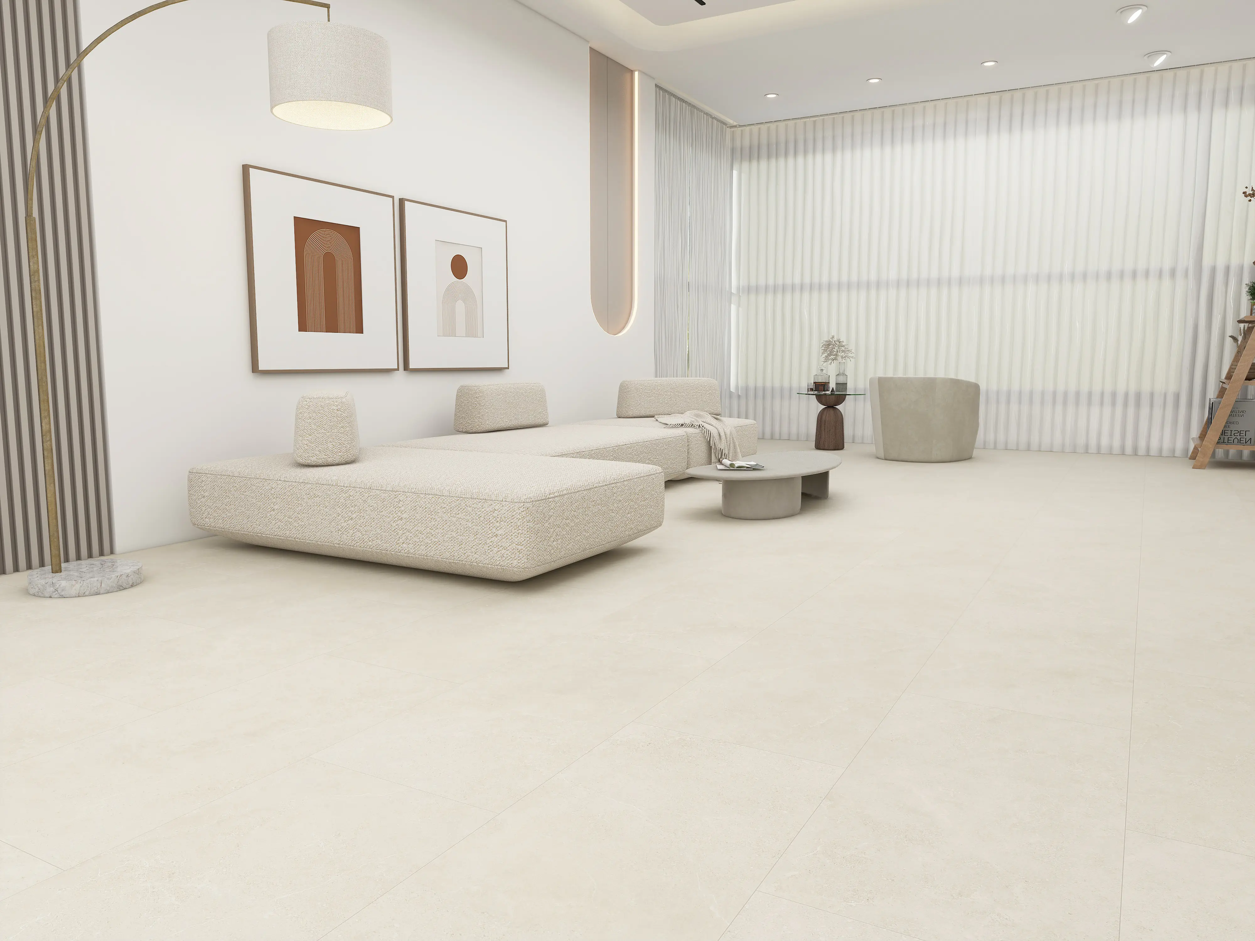 Primaster Vinylboden Fliese Modern Travertin