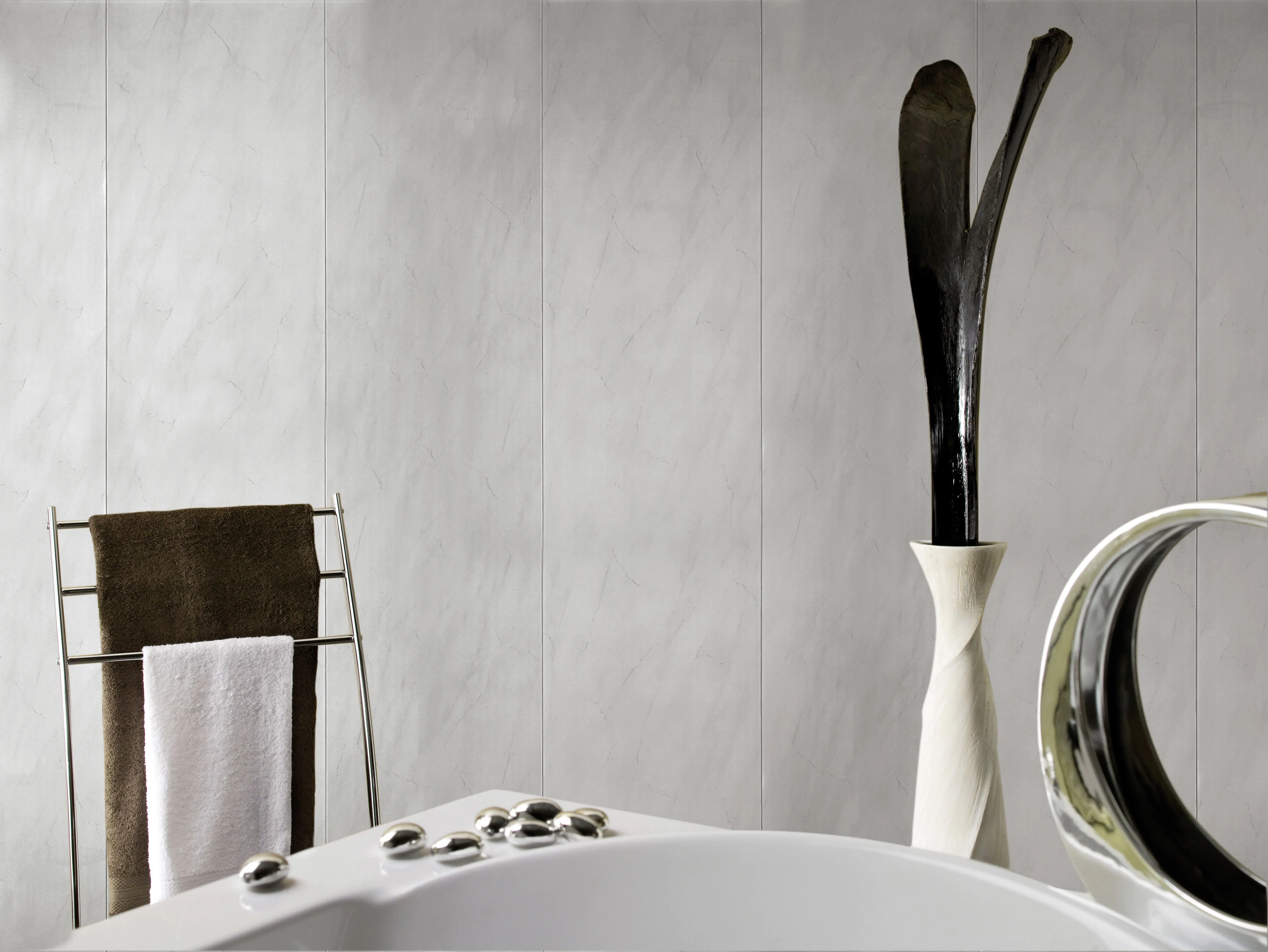 Grosfillex Kunststoffpaneele Element 260 x 37,5 cm 8 mm Marmor grau