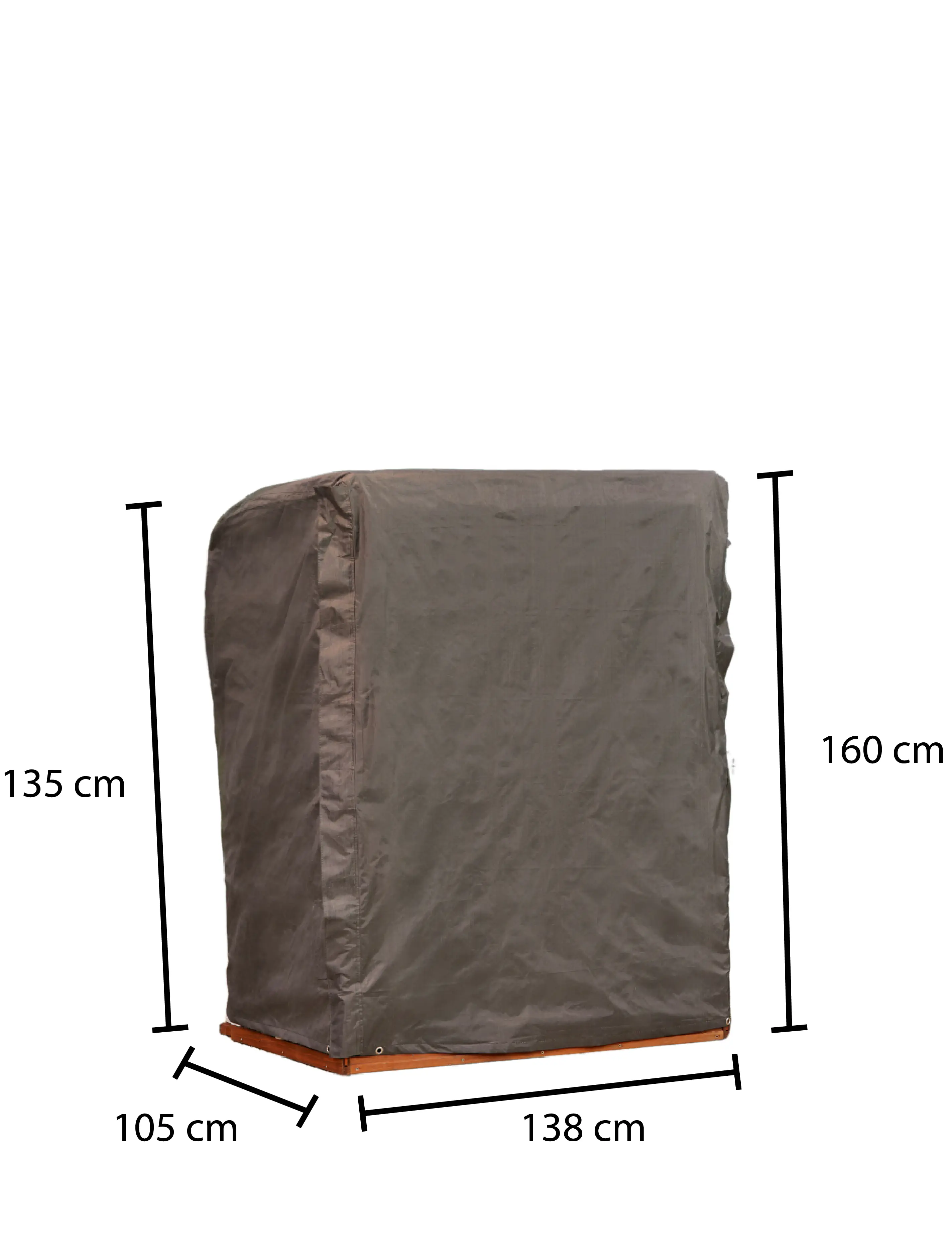 Winza Outdoor Covers Premium Schutzhülle Strandkorbhülle L Maße 138x105x160/135 cm Material PP MFY
