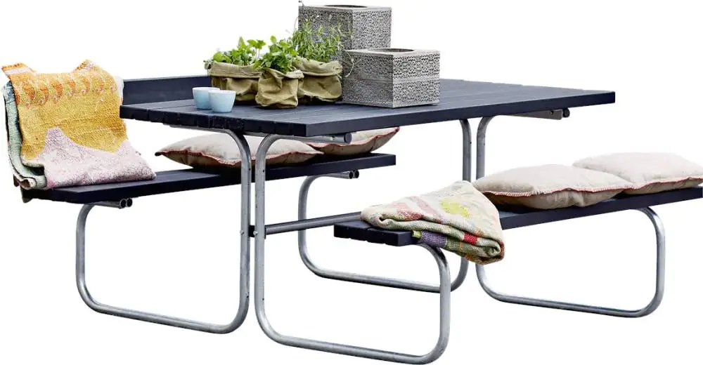 Plus Kombimöbel Classic 177 x 166 x 75 cm mit 1 Rückenlehne, schwarz