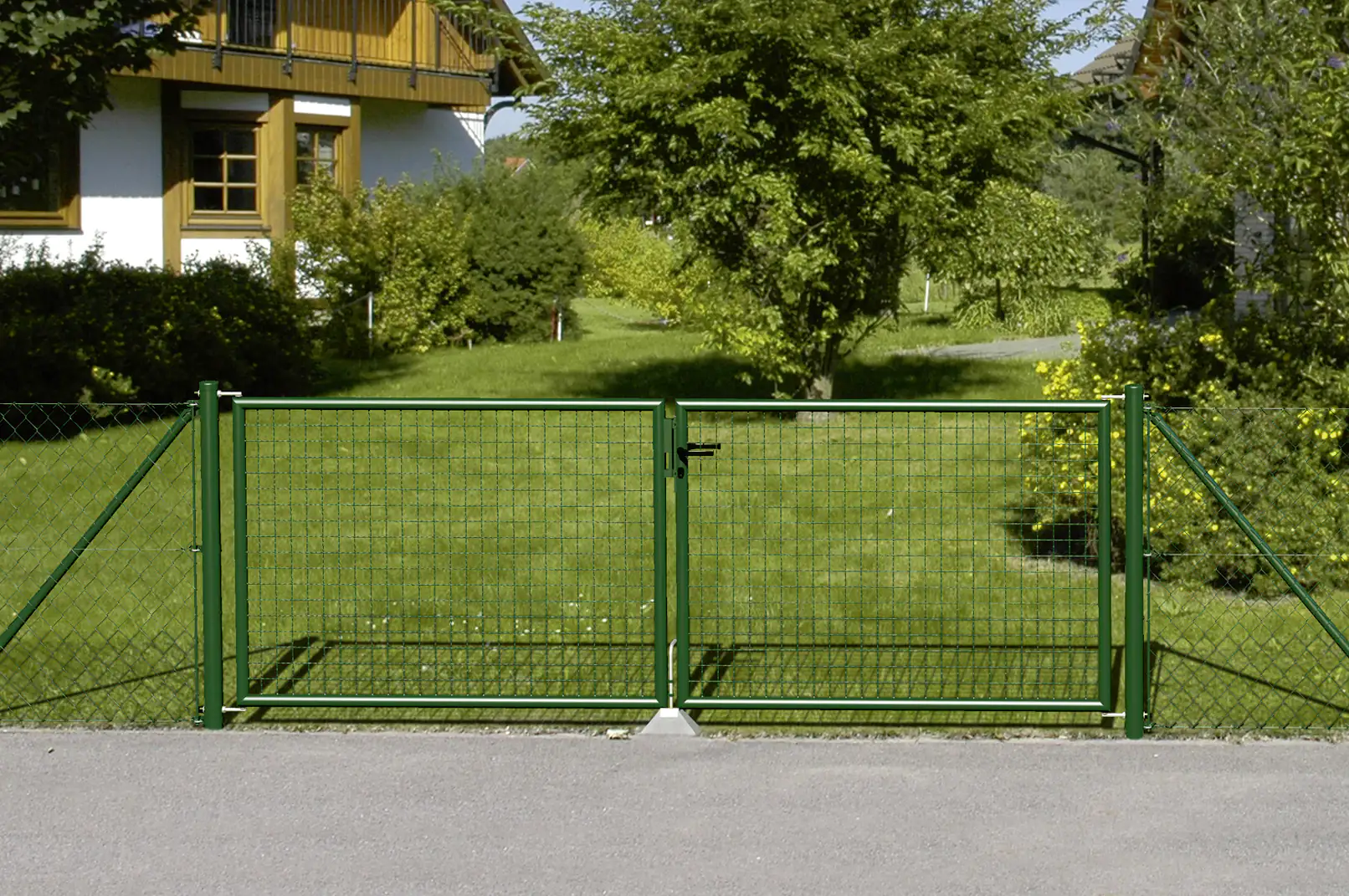 Alberts Wellengitter-Doppeltor 125 x 298,8 cm grün