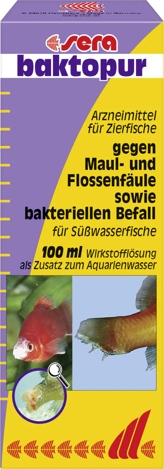 Sera Arzneimittel für Fische  Maul- und Flossenfäule Aquarienwasser 100 ml