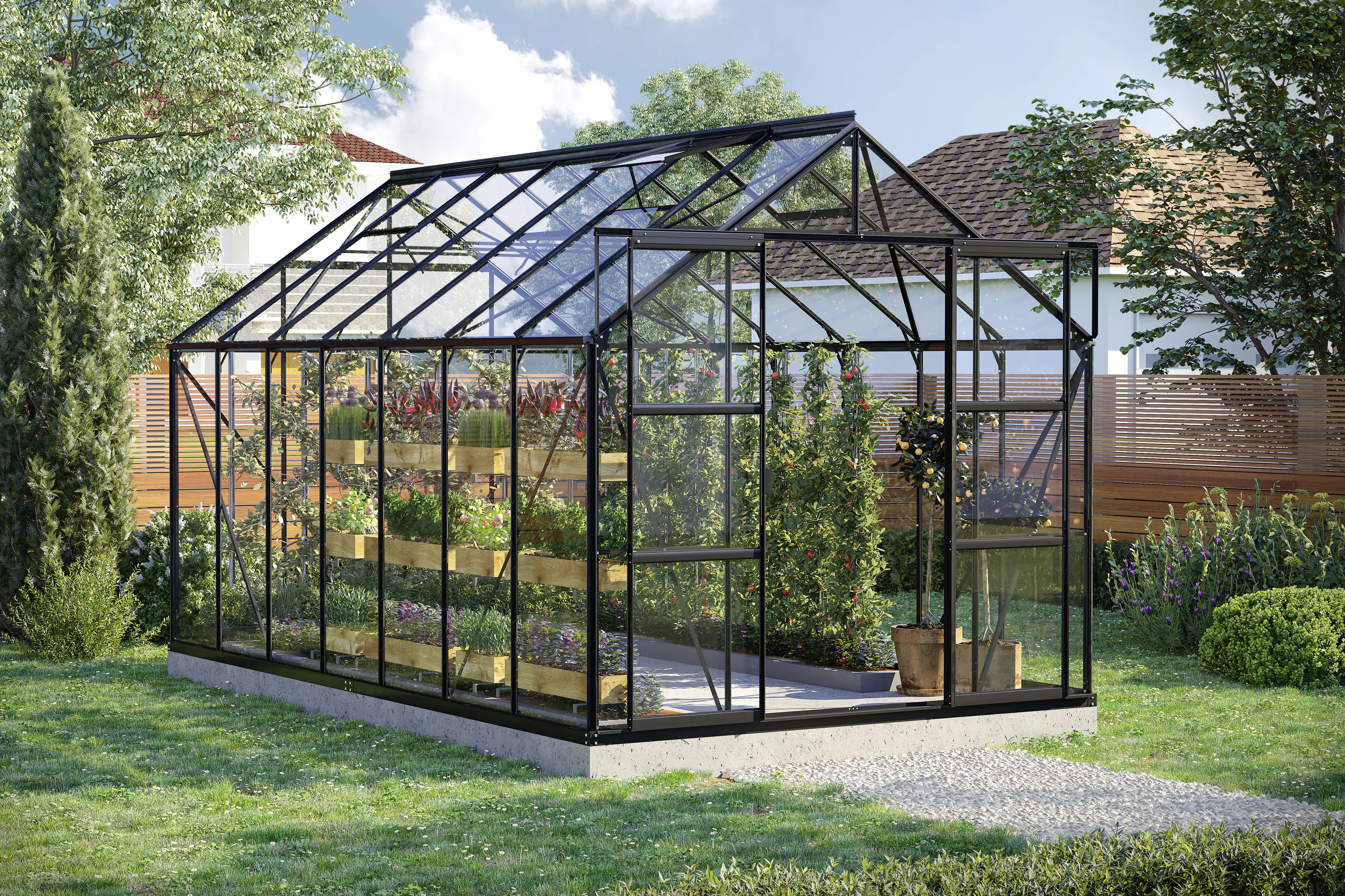 Vitavia Gewächshaus Uranus 11500 254 x 441 cm 3 mm Sicherheitsglas Vitavia Gewächshaus Uranus 11500 254 x 441 cm 3 mm Sicherheitsglas