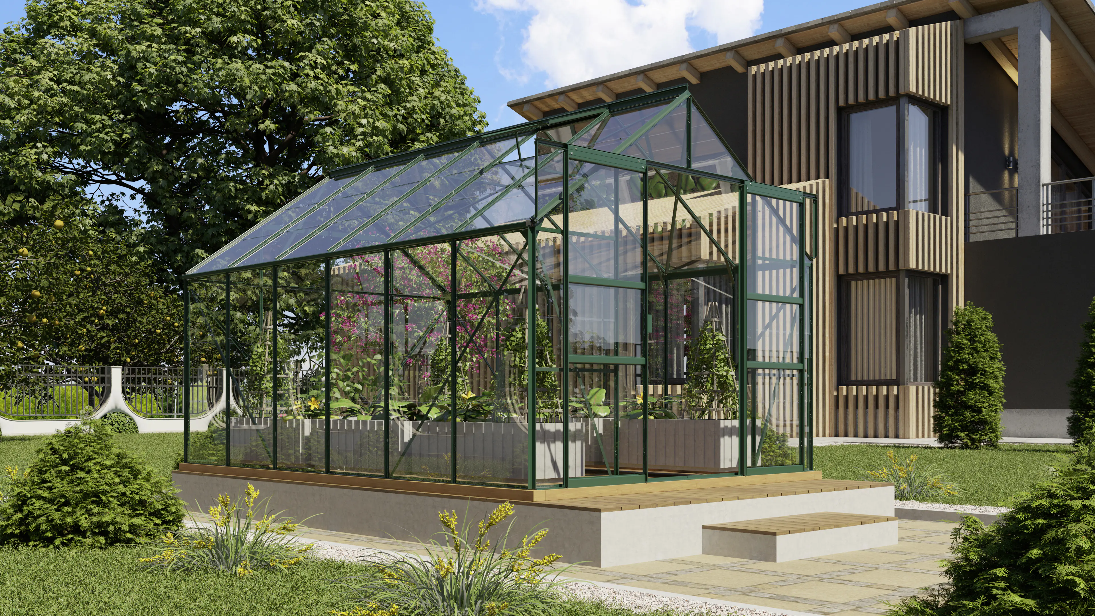 Vitavia Gewächshaus Mars 9900 254 x 379 cm 3 mm Sicherheitsglas Vitavia Gewächshaus Mars 9900 254 x 379 cm 3 mm Sicherheitsglas