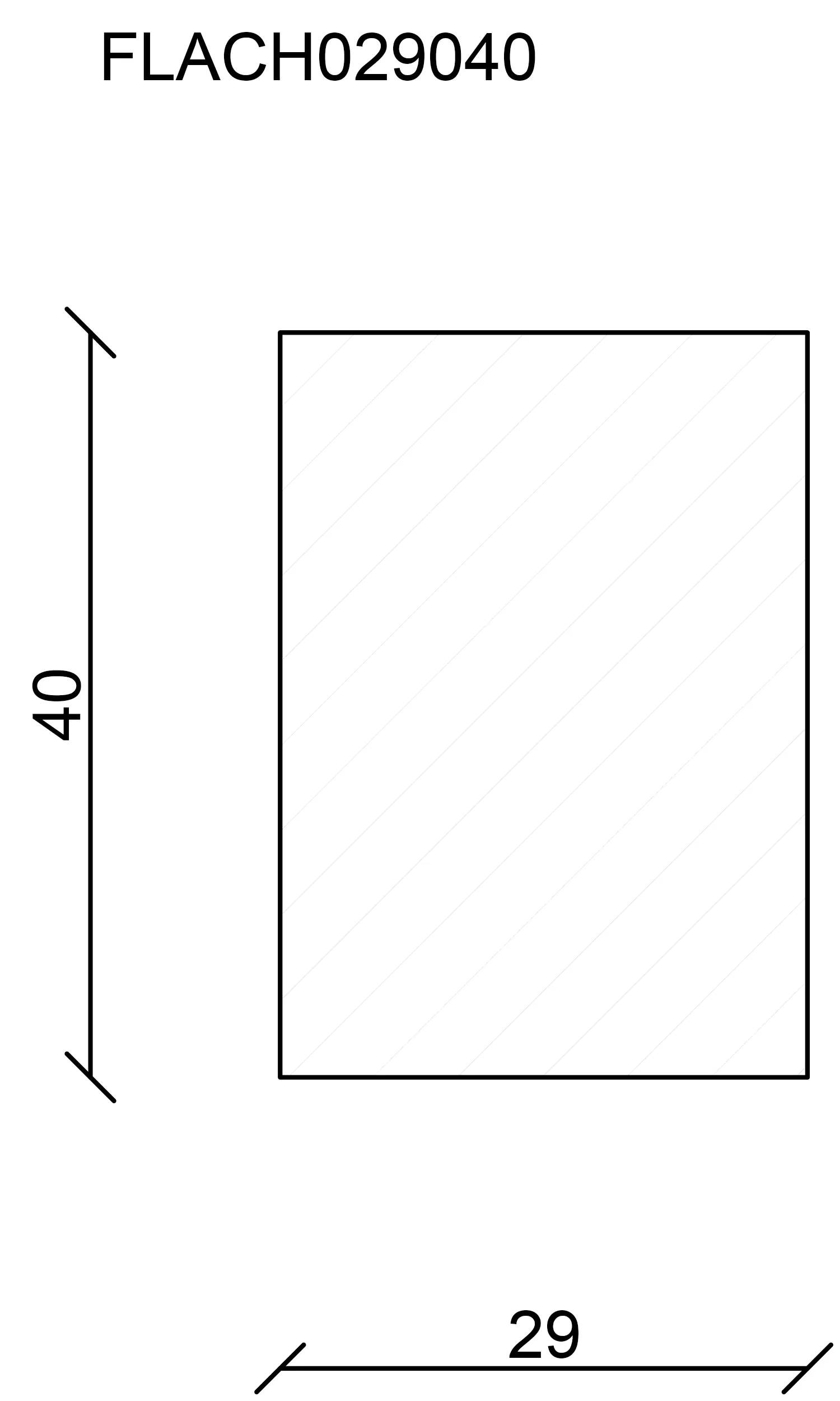 FN Neuhofer Flachleiste 95 cm 40 x 29 mm Buche