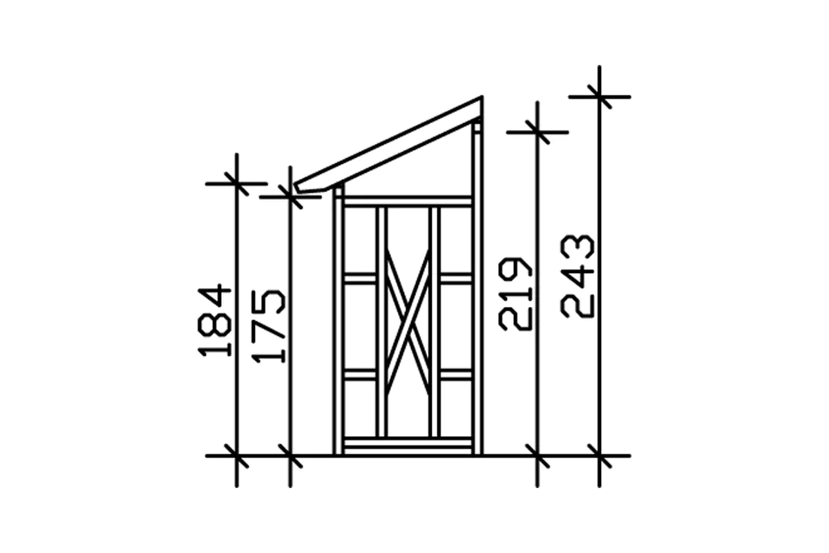 4018211204021_4 SKAN HOLZ Holzunterstand Paul 2 290 x 126 cm , natur