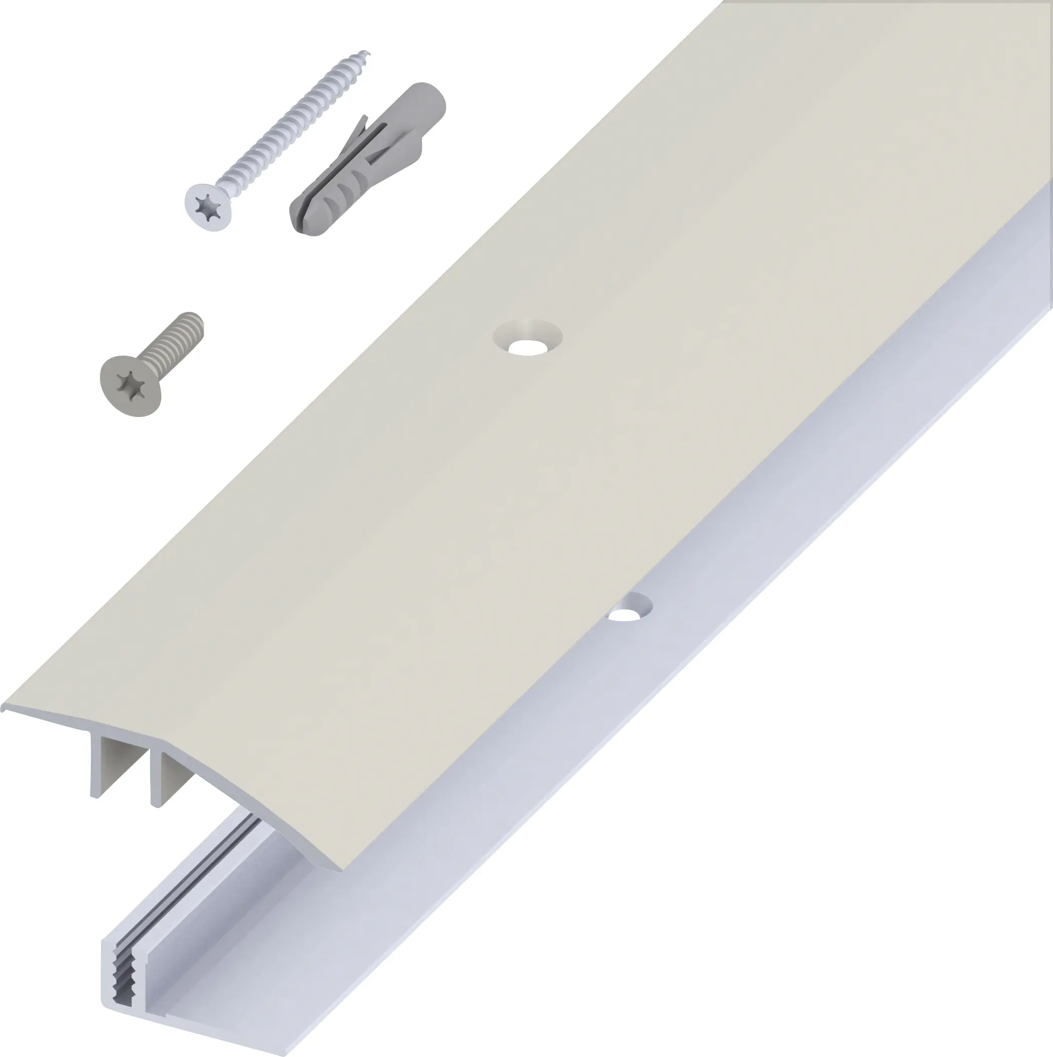 alfer Niveauausgleichs- Träger-Profil 1 m, 45 x 7 - 15 mm titan