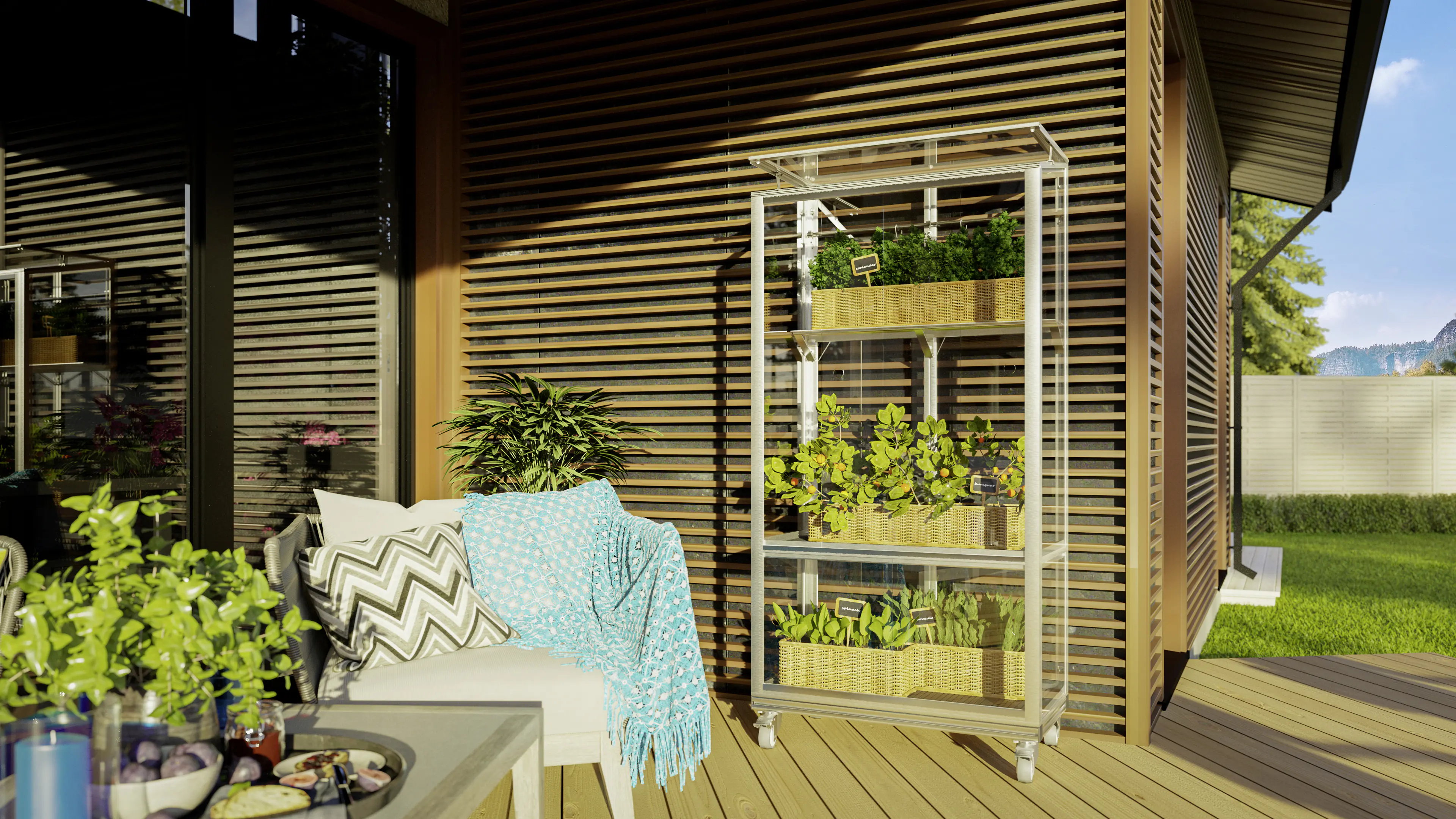 Vitavia Balkongewächshaus Stad 350 43 x 81 cm 3 mm Sicherheitsglas