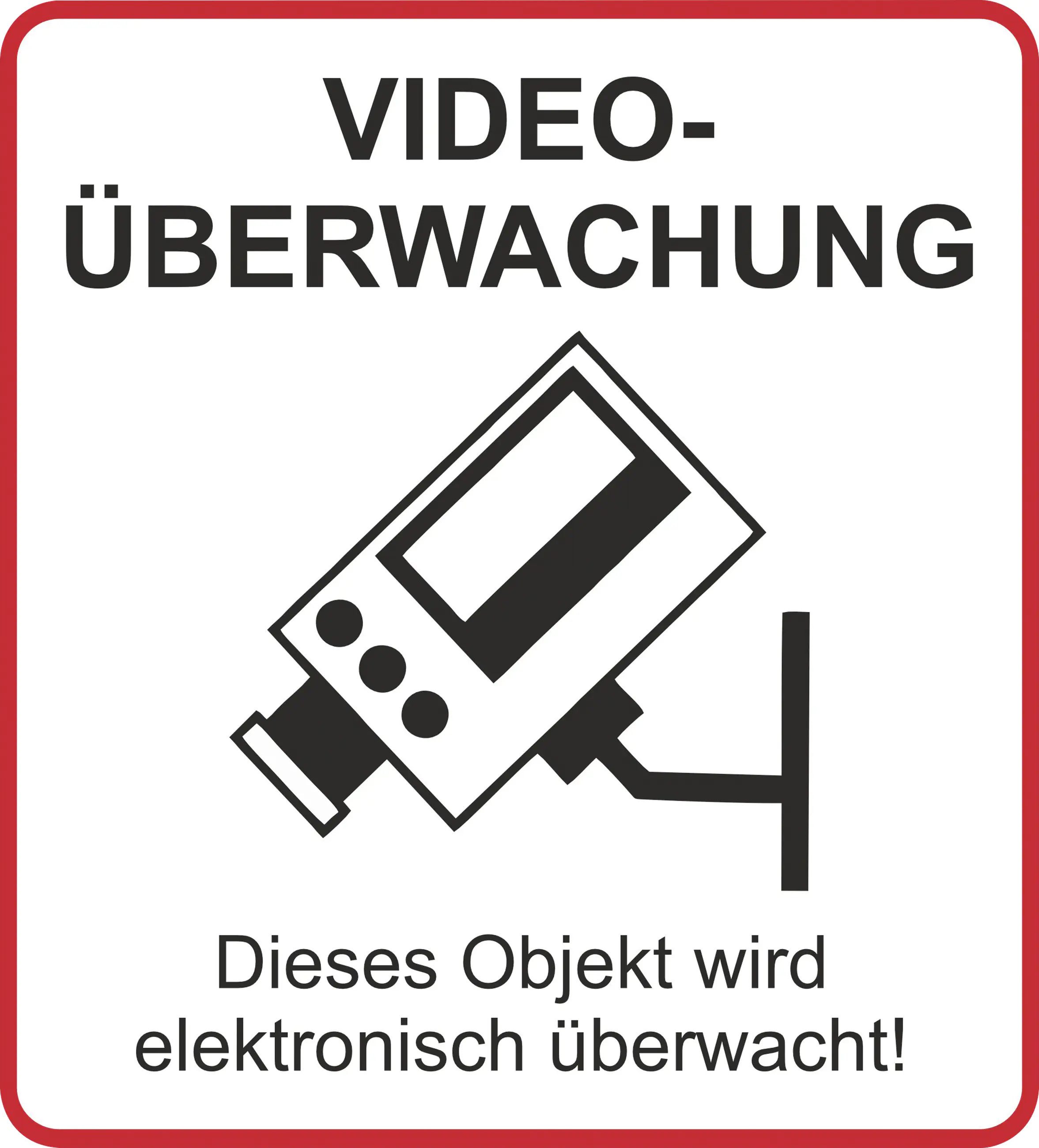 Hermann Schütz Aufkleber (mini) Videoüberwachung Hermann Schütz Aufkleber (mini) Videoüberwachung