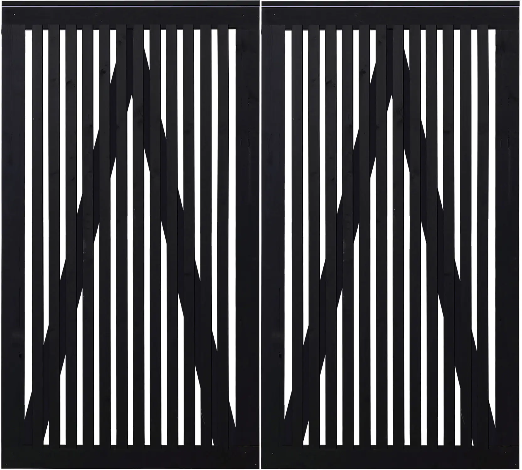 Plus Doppeltor Sendai 200 x 180 cm RAL 9005 Schwarz