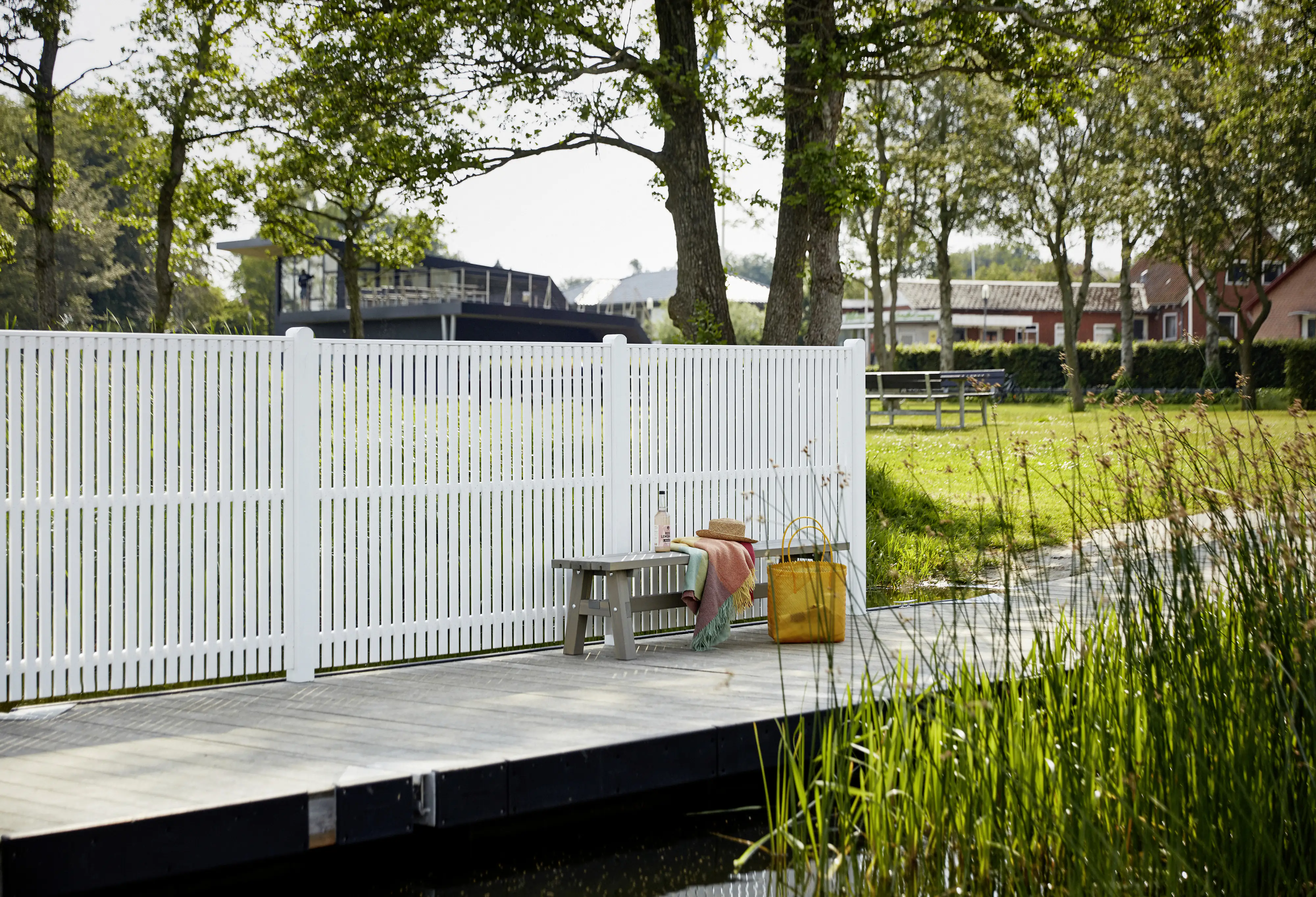 Plus Zaun Sendai 180x140 cm RAL 9010 Weiß