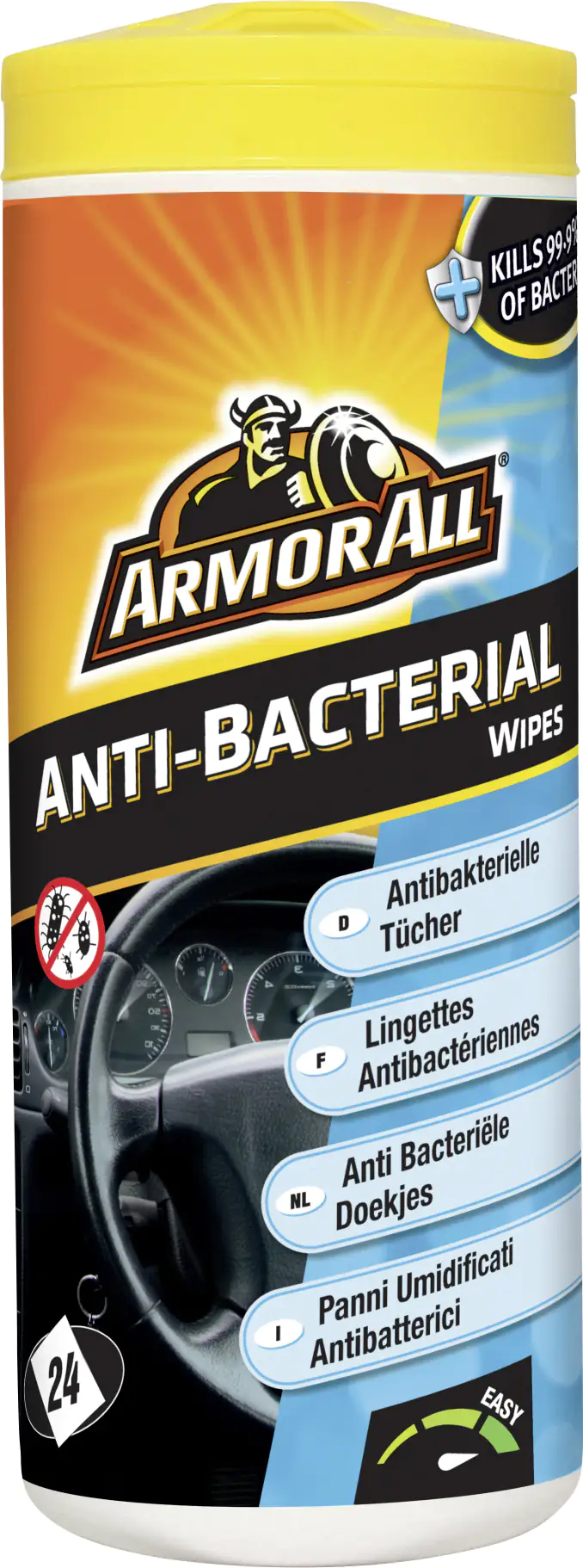 Armor All Antibakterielle Tücher-Box Innen 24 Tücher