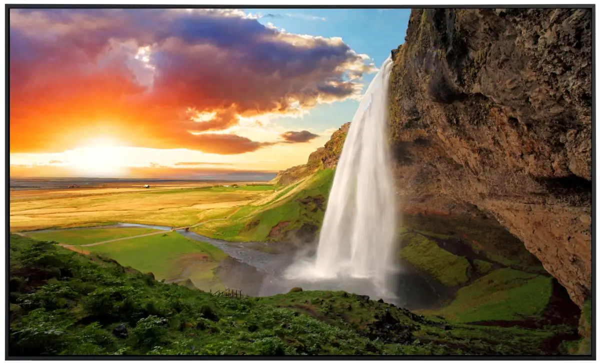 papermoon Infrarotheizkörper EcoHeat 75x120 cm 900 Watt, Wasserfall Island