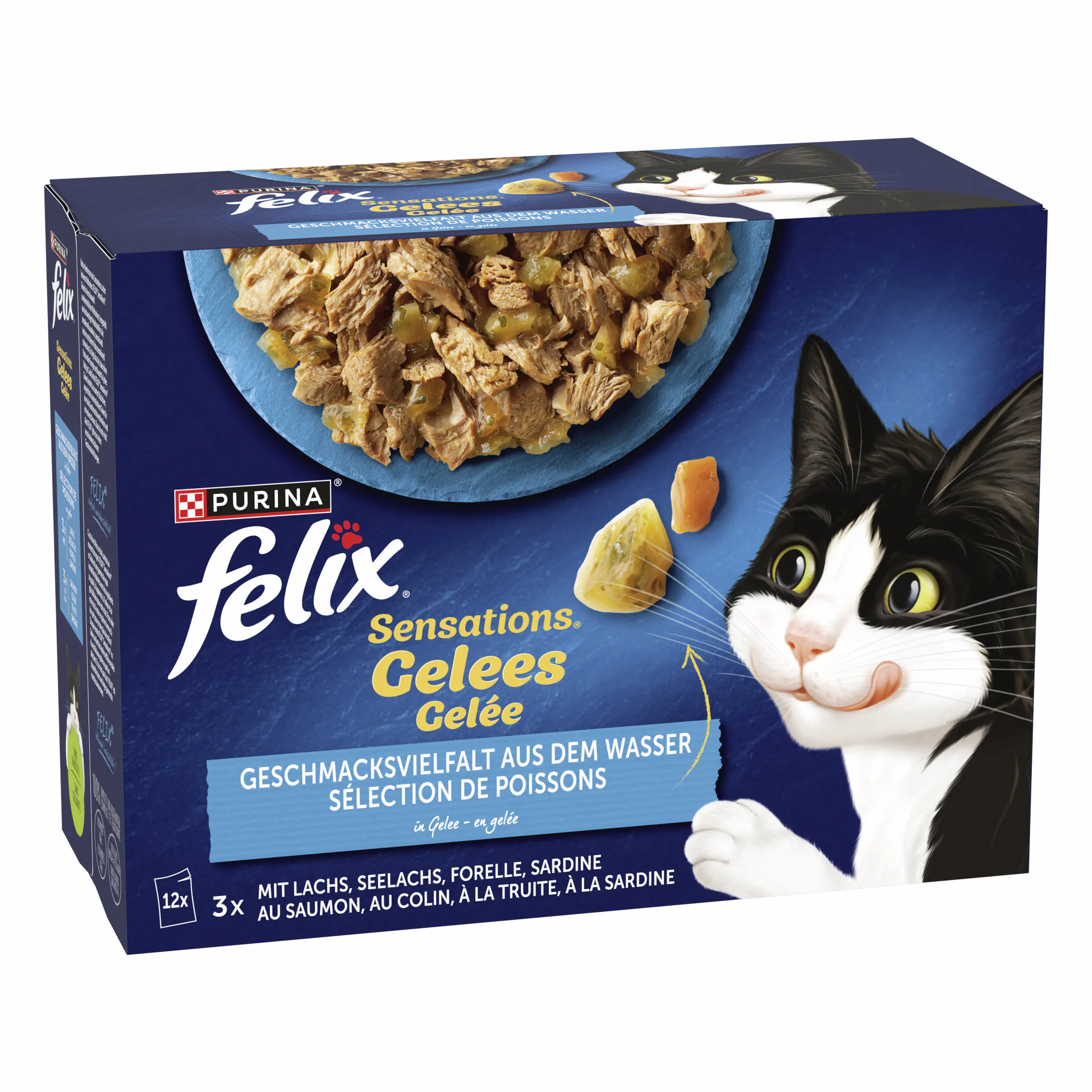 Felix Sensations Geschmacksvielfalt vom Wasser Katzenfutter 12 x 85g Felix Sensations Geschmacksvielfalt vom Wasser Katzenfutter 12 x 85g