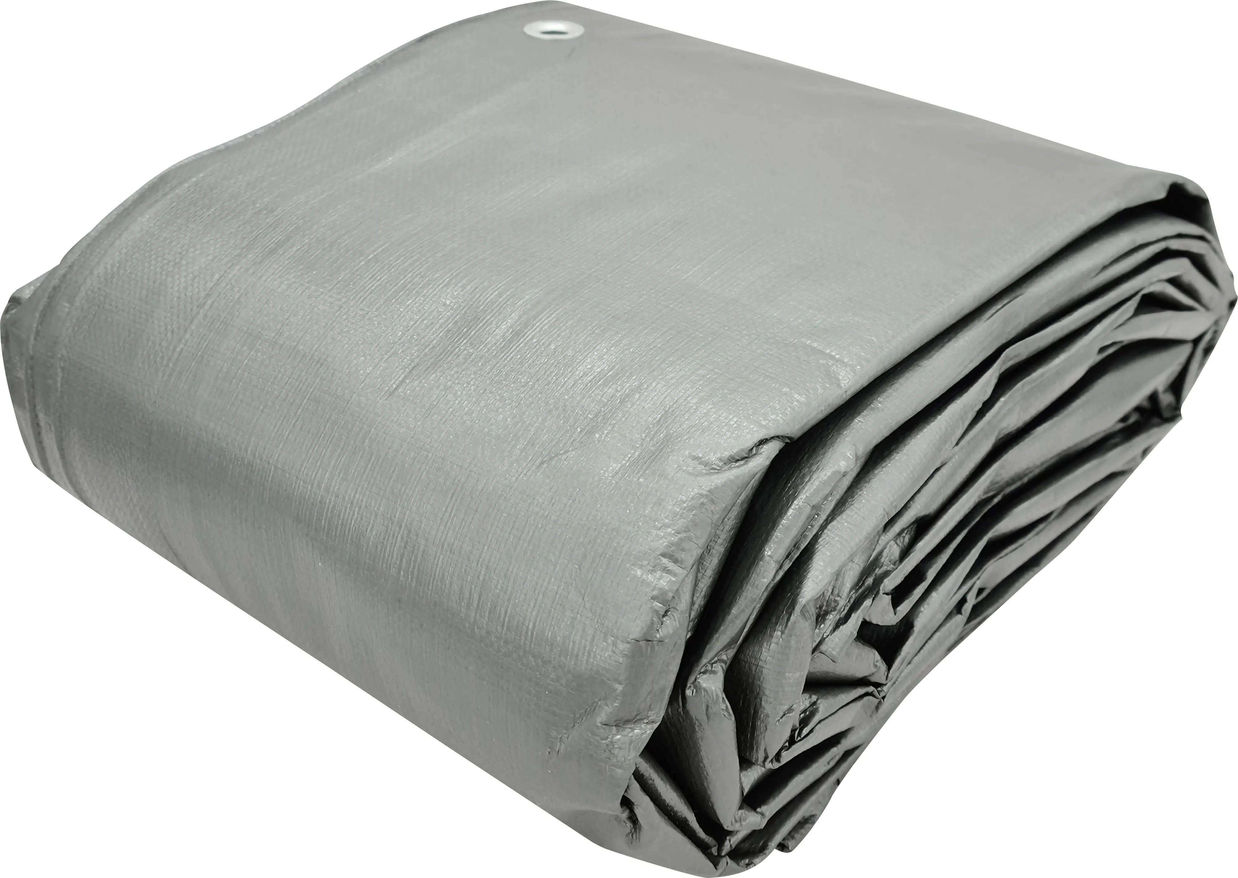 Jufol Abdeckplane für Anhänger 6 x 8 m = 48 m² - 180g/m² silber-grün