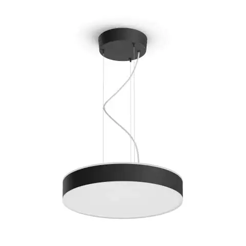 Philips Hue LED Pendelleuchte White Ambiance Enrave schwarz Ø 42,5 cm