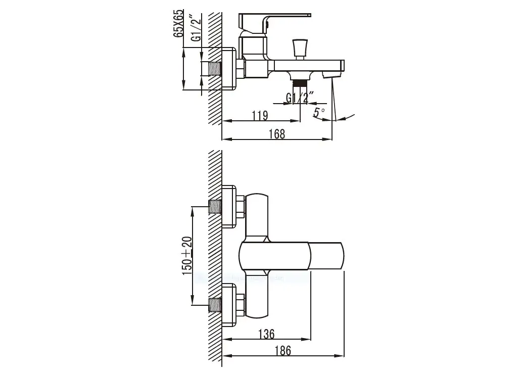 TrendLine Badewannenarmatur Ulm verchromt TrendLine Badewannenarmatur Ulm verchromt