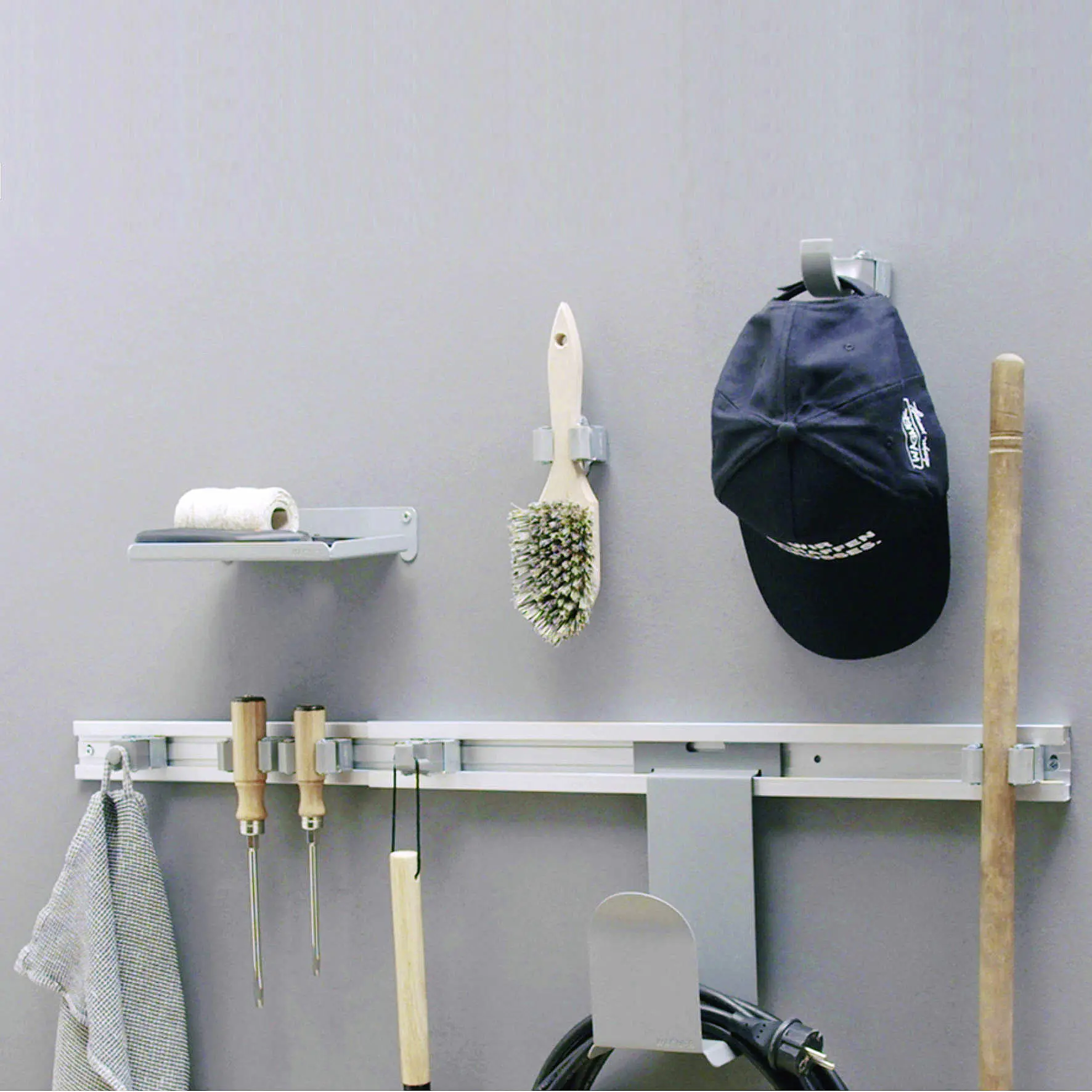 Wagner Wandhaken hooks4tools mit Kabelaufnahme Tragkraft bis 2 kg Stahl chrom