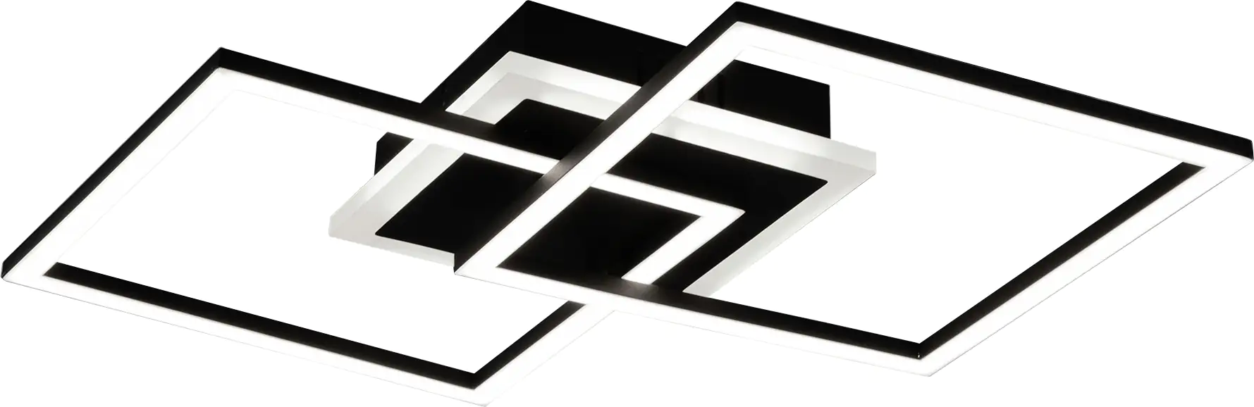 Reality LED Deckenleuchte VENIDA schwarz matt, Acryl weiß