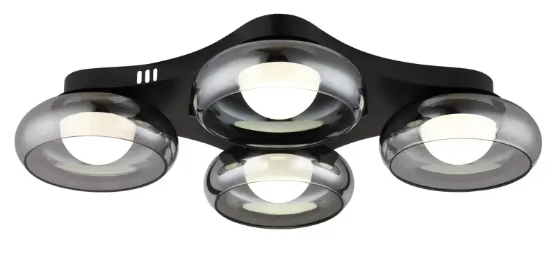 Globo Deckenleuchte Carlene 65 x 10 cm schwarz matt