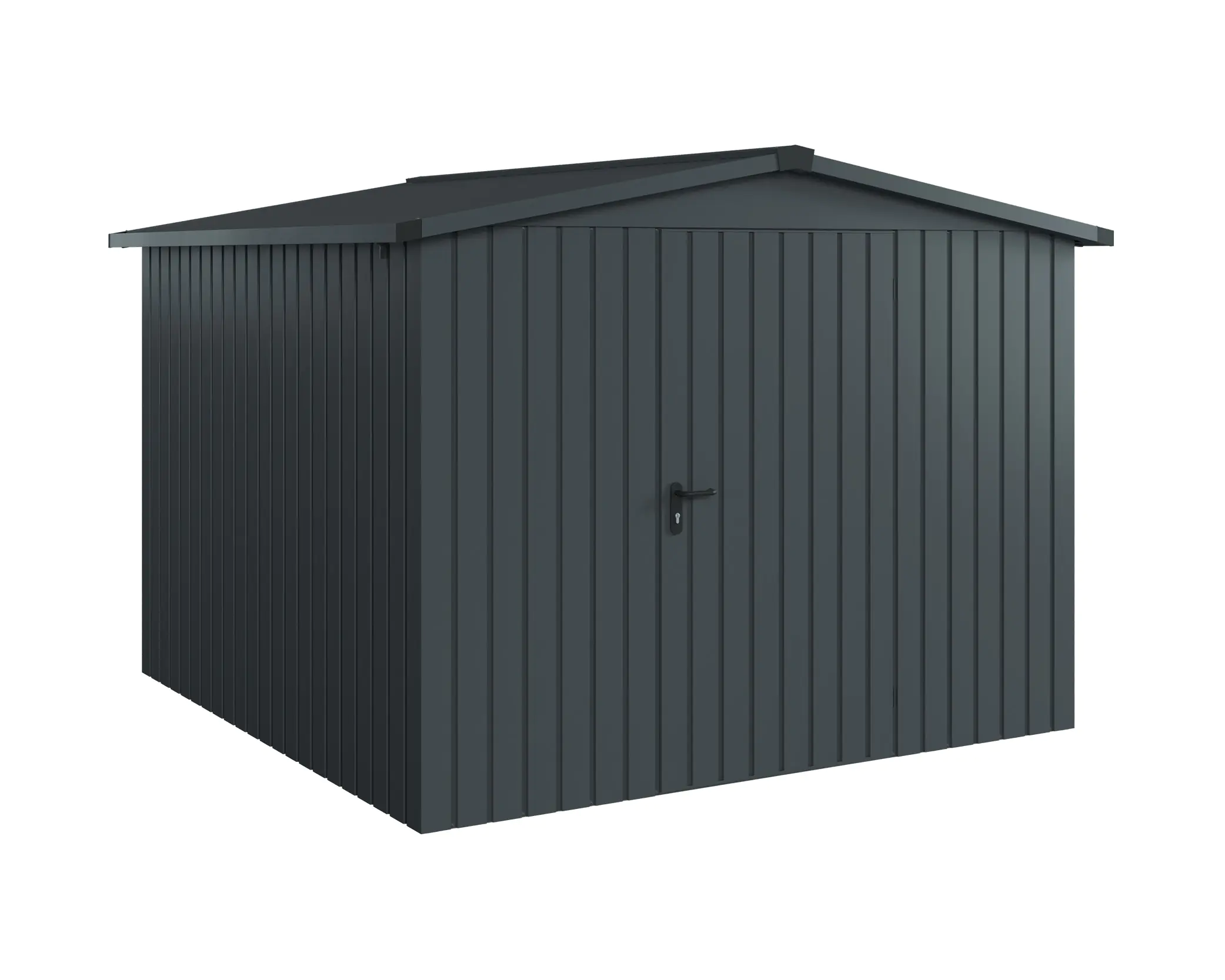 EcoStar Metallgerätehaus Euroline ESD10 anthrazit 262 x 262 cm 1-flg. EcoStar Metallgerätehaus Euroline ESD10 anthrazit 262 x 262 cm 1-flg.