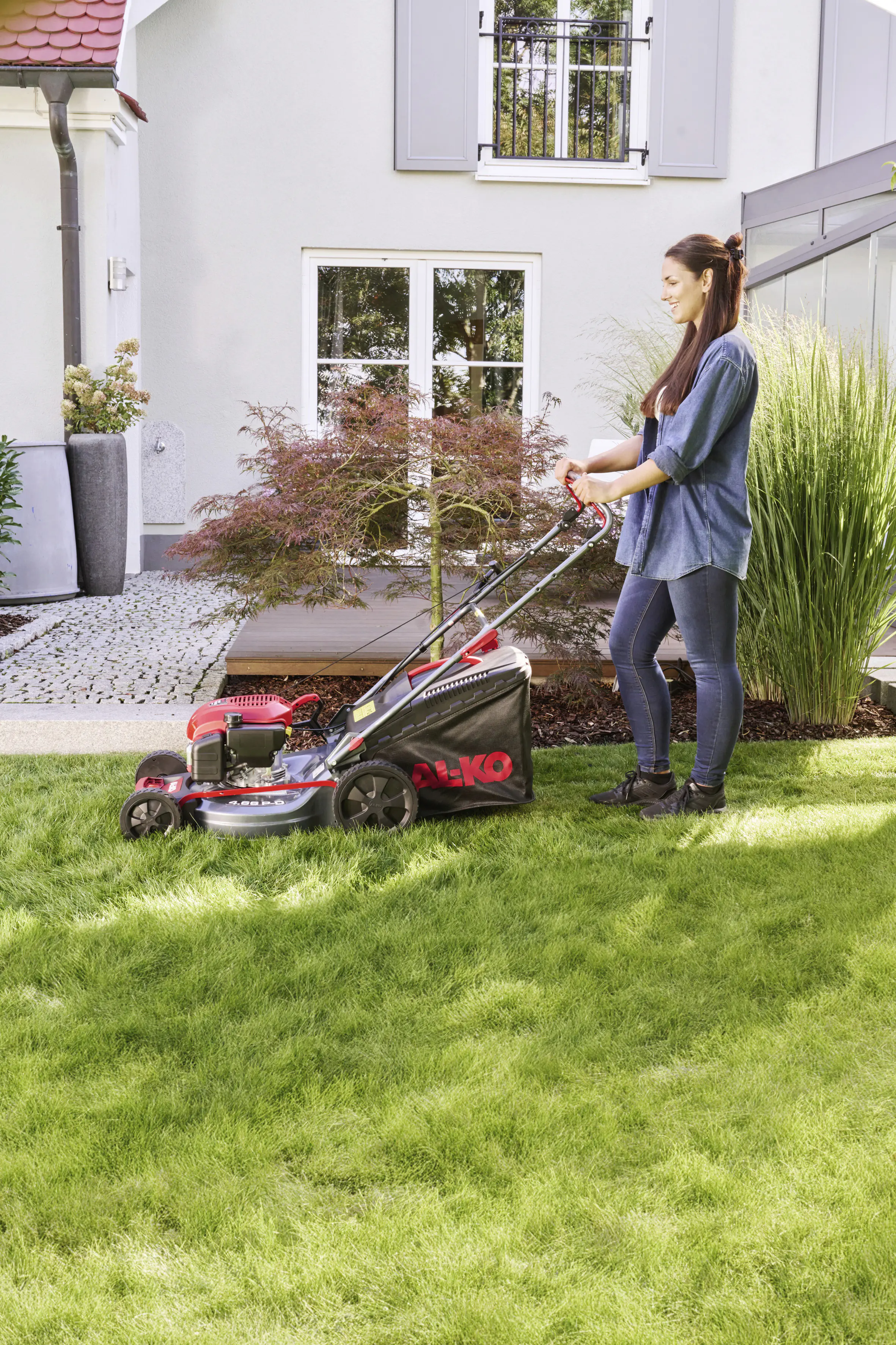 AL-KO Benzin-Rasenmäher Easy 4.66 P-D 1,9 kW 46 cm Schnittbreite 4 in 1 Funktion