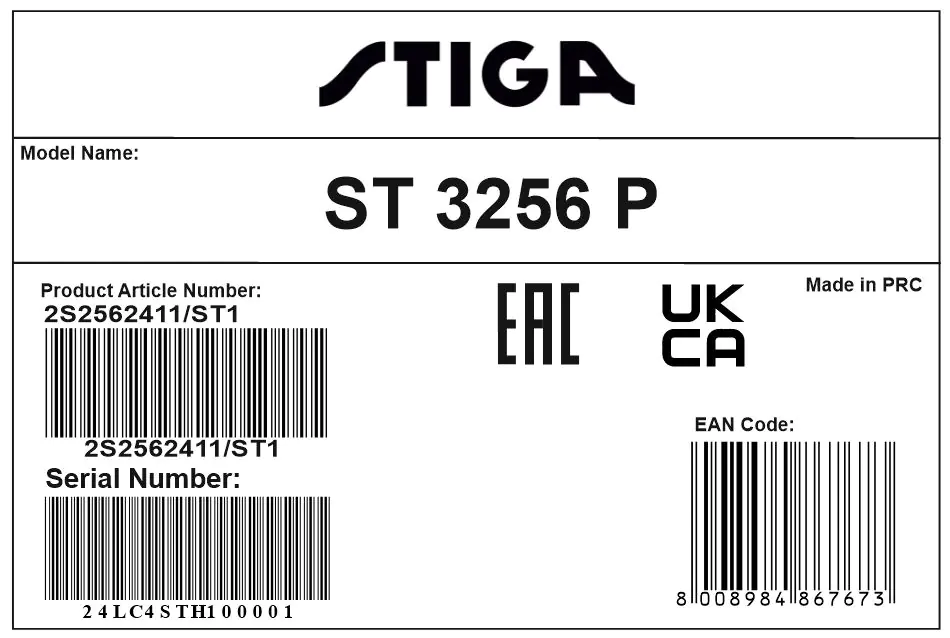 Stiga Benzin-Schneefräse ST 3256 P 4,4 kW 55 cm Arbeitsbreite
