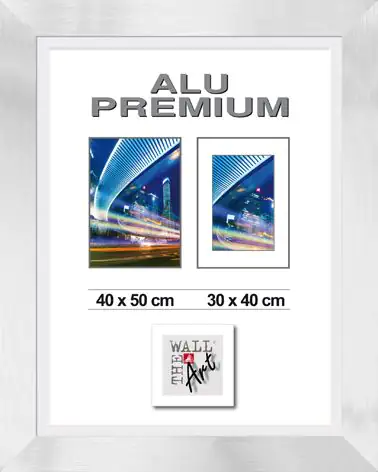Aluminiumrahmen Quattro silber, 40 x 50 cm