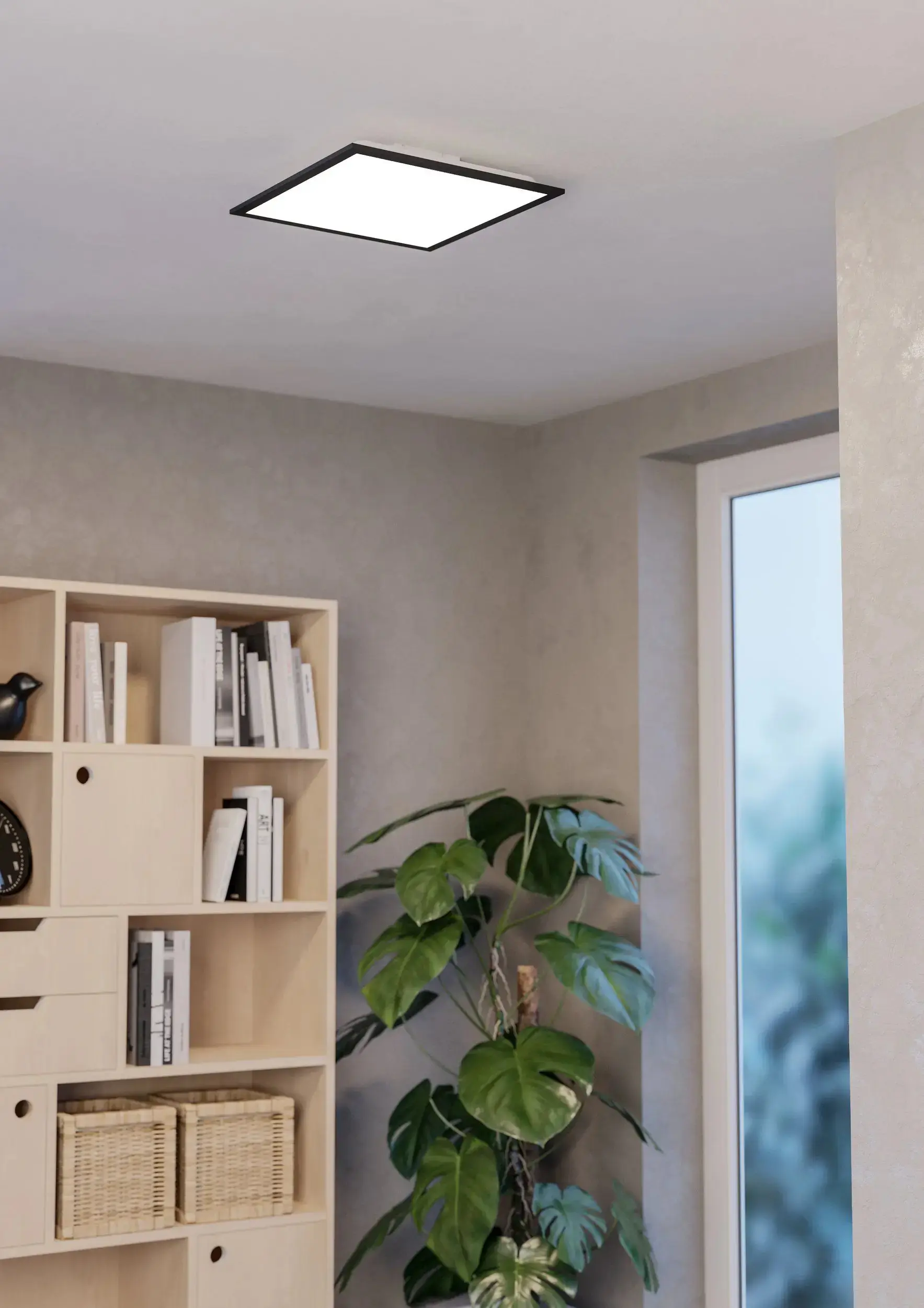 Eglo LED Deckenleuchte Moradillo-Z schwarz 40 x 40 cm RGB dimmbar