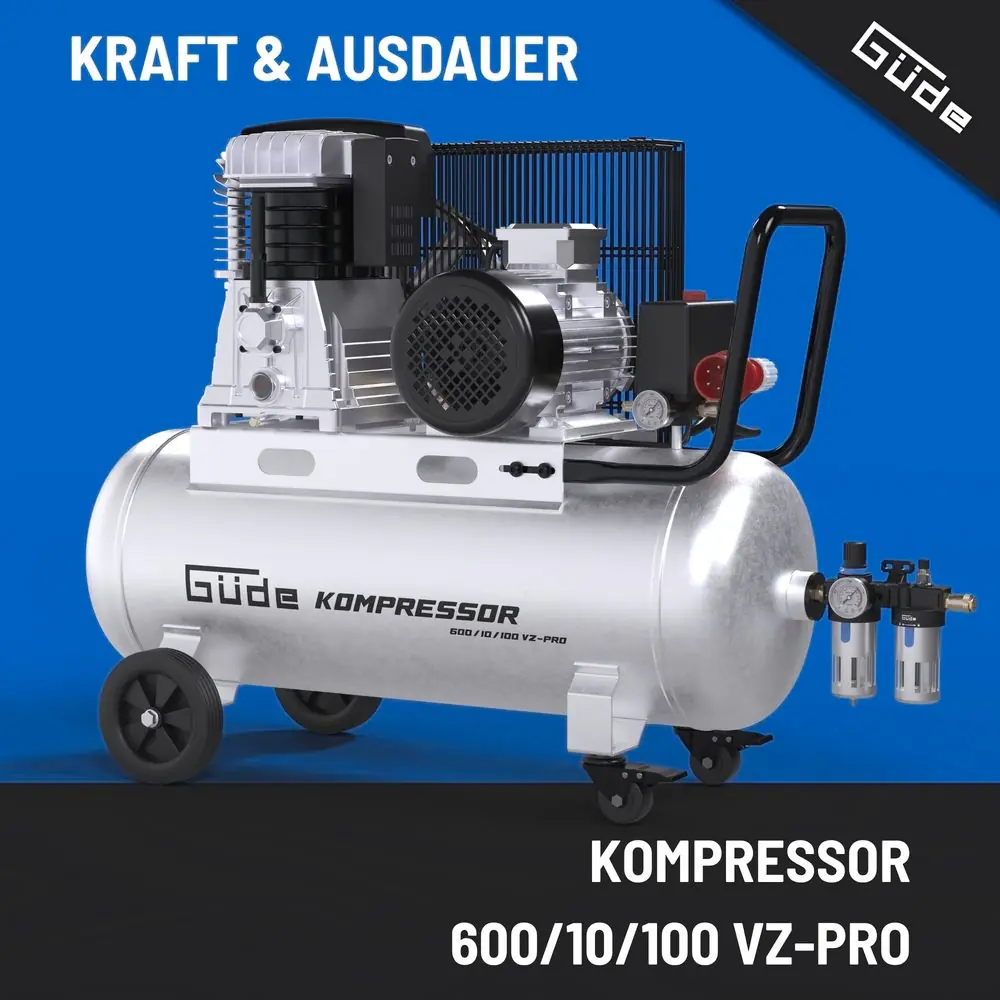 Güde Kompressor 600/10/100 VZ-PRO max. 10 bar 100 l 4000 W 400 V