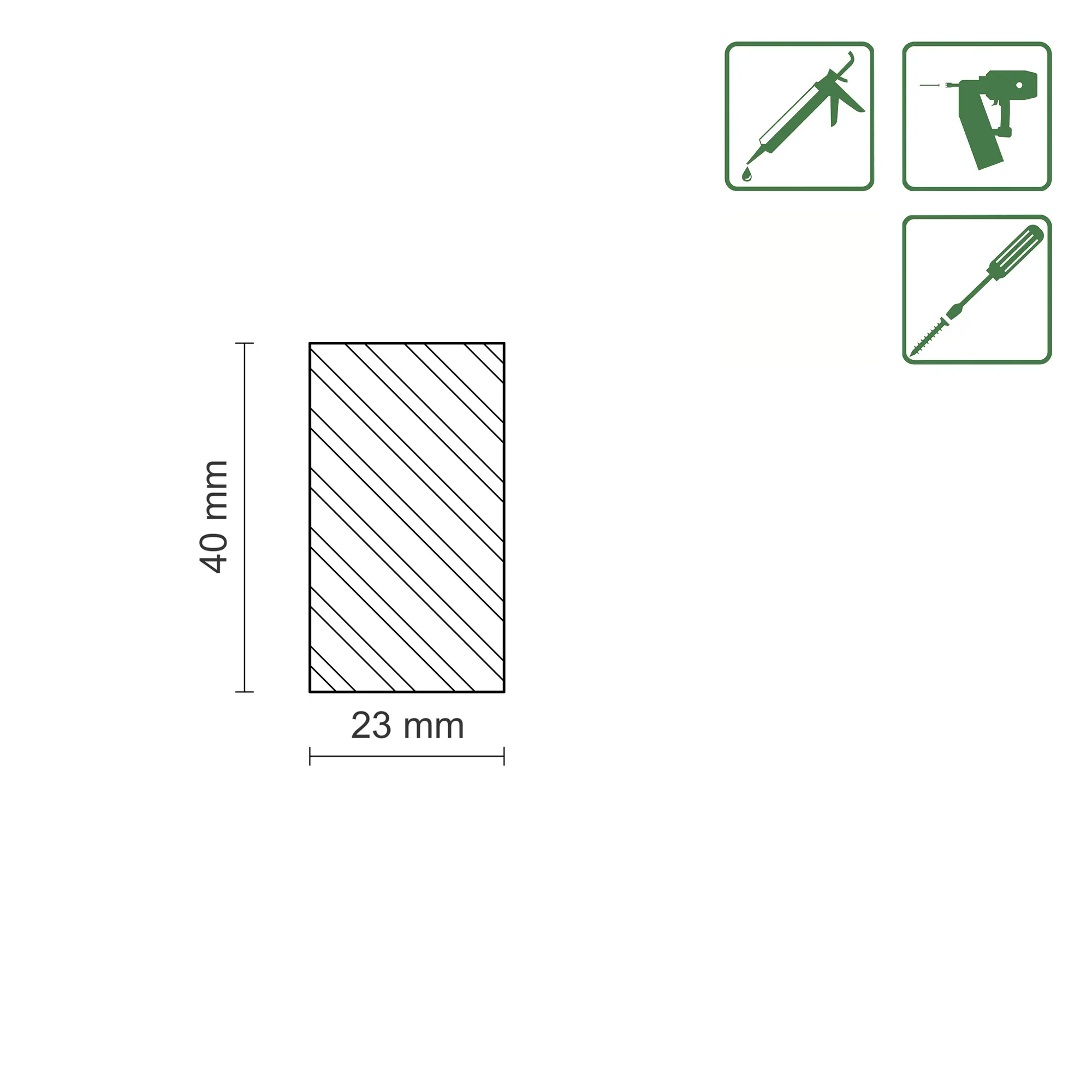 FN Neuhofer Flachleiste 100 cm 40 x 23 mm Fichte/Kiefer