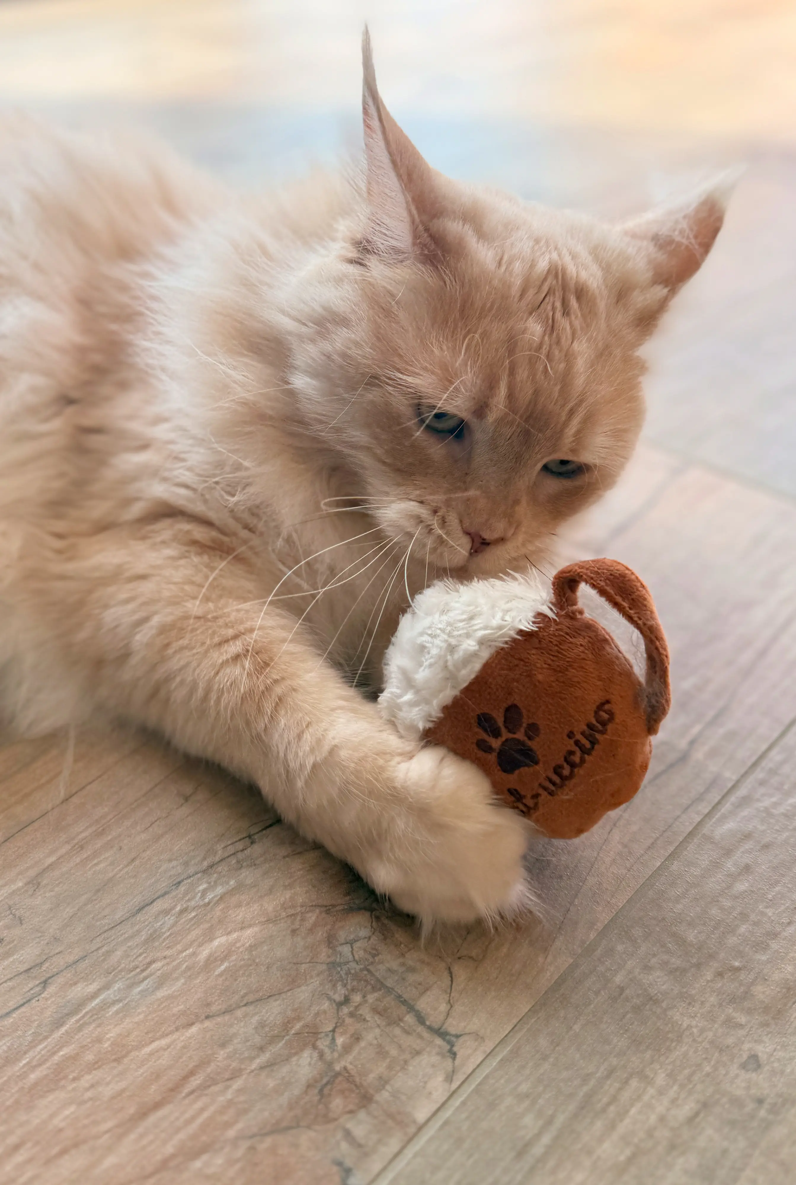 Aumüller Katzenspielzeug Cat-uccino 9 x 9 cm braun/creme