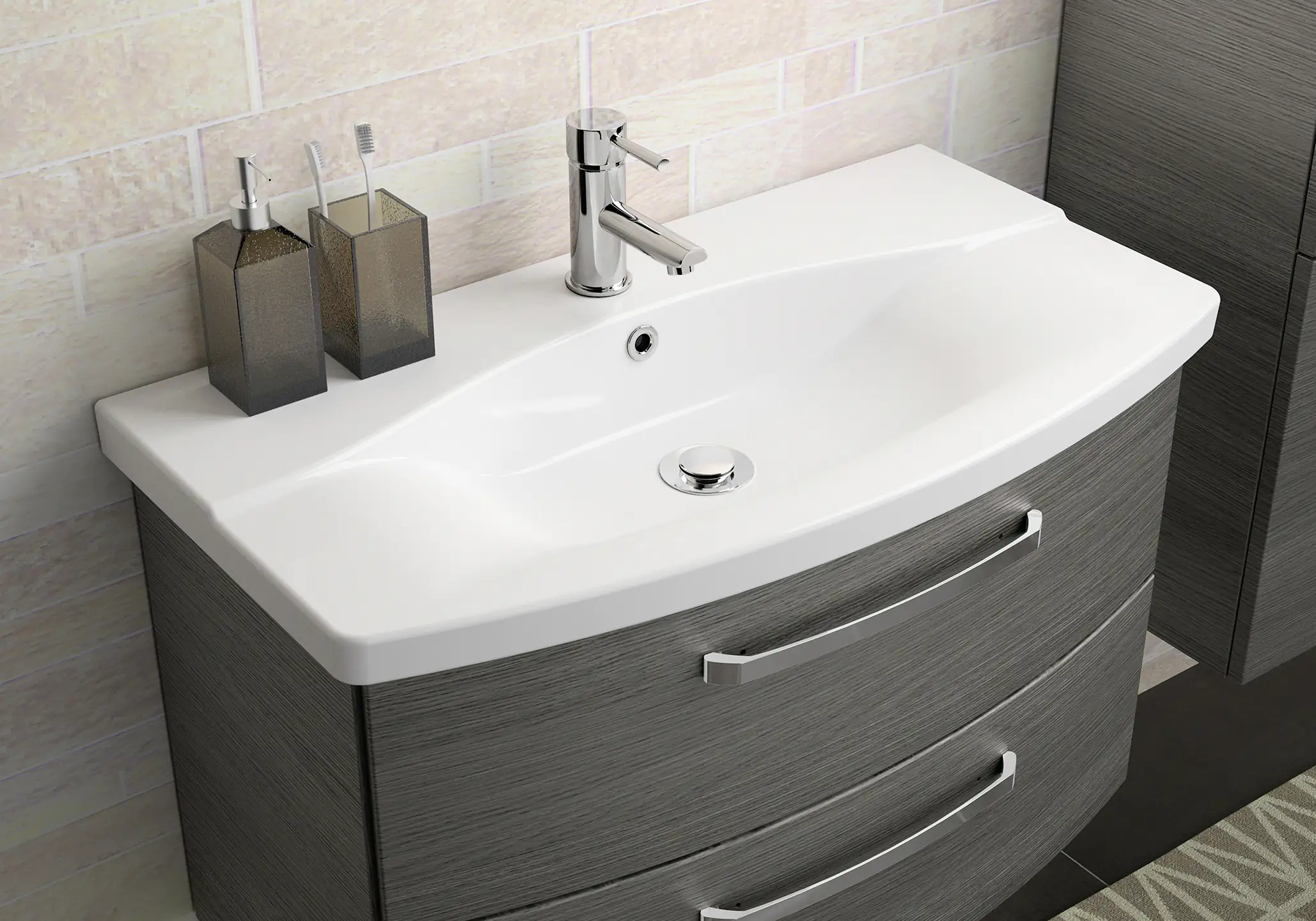 Pelipal Waschtischunterschrank Fokus 4010 mit KeramikwaschtischBreite