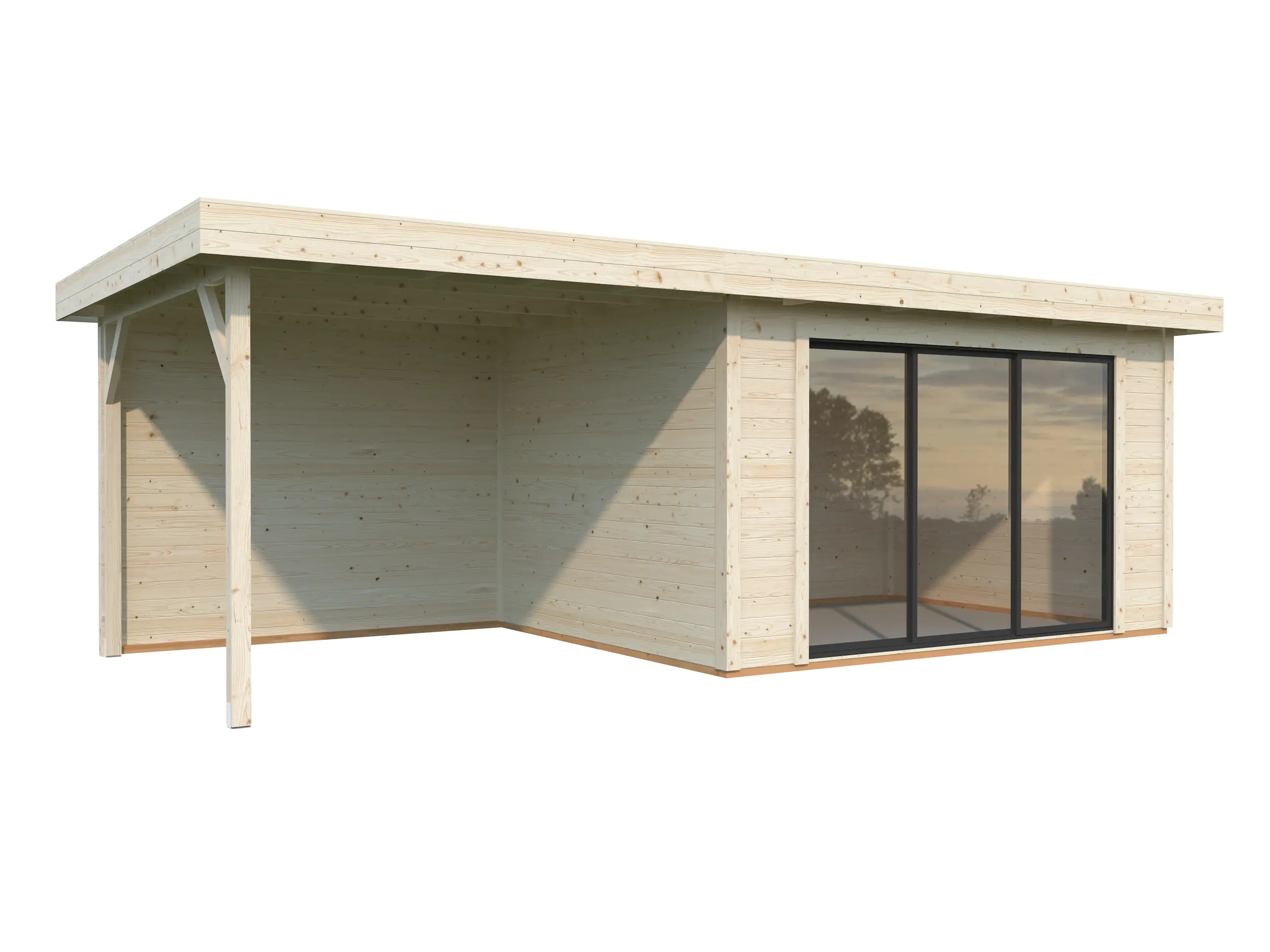 Palmako Gartenhaus Lydia 663 x 291 cm mit Schiebetüren naturbelassen Palmako Gartenhaus Lydia 663 x 291 cm mit Schiebetüren naturbelassen