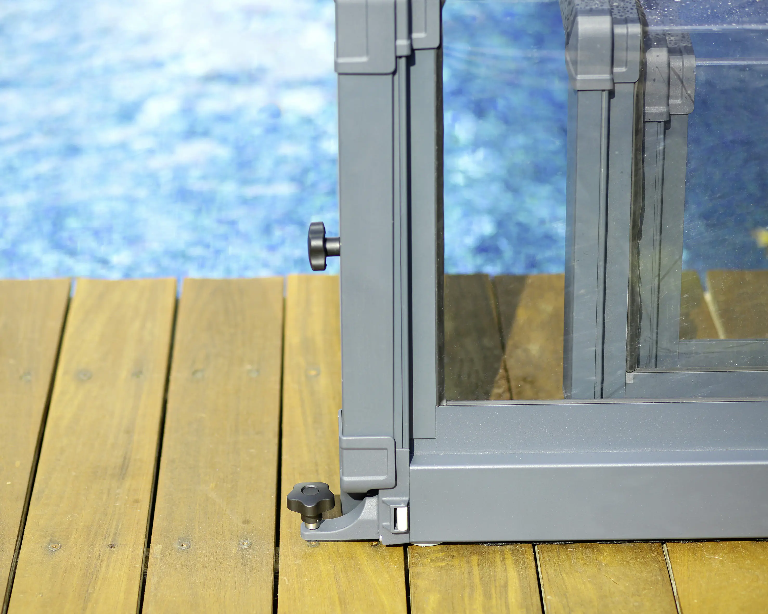 Canopia Poolüberdachung Majorca, 6,70 x 4,57, grau Aluminiumrahmen mit Polycarbonatplatten